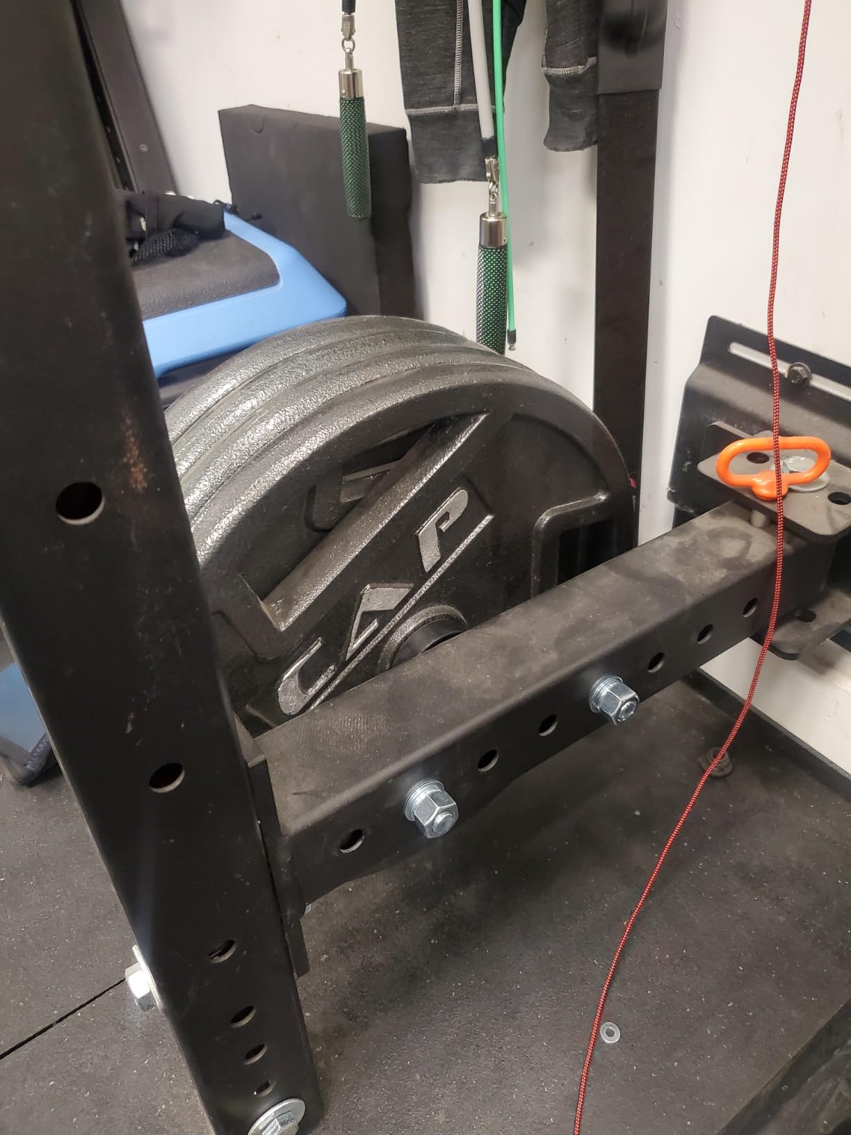 Titan Fitness X-3 and T-3 Series Weight Plate Holders, Set of 4, Olympic Weight Plate Storage for Power Rack, 330 LB Capacity Each, Bolt-On Design, Rack Mounted Weight Storage Pegs customer photo 1