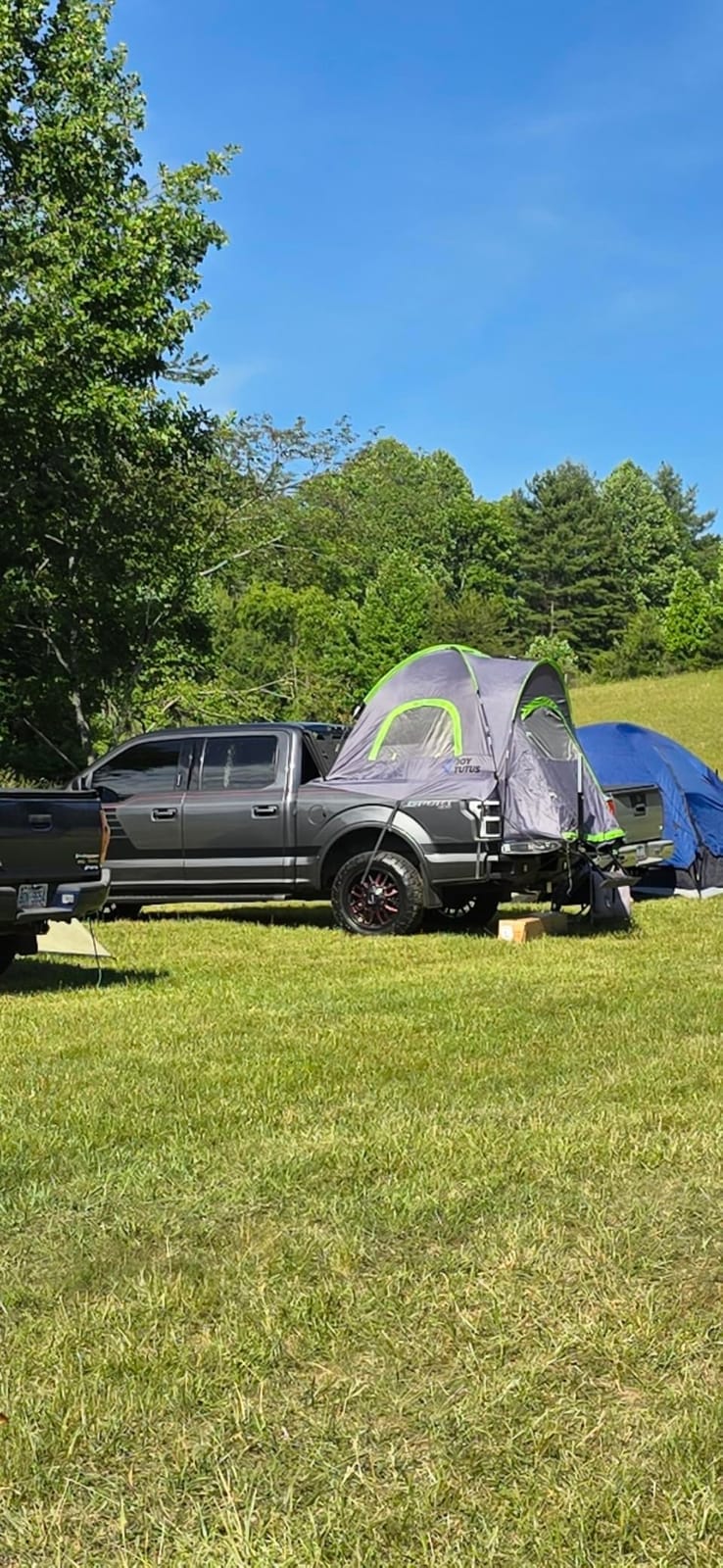 JOYTUTUS Pickup Truck Tent 2.0, Waterproof PU2000mm Double Layer for 2 Person, Portable Truck Bed Tent with Rainfly, 5.5'-5.8' Camping Preferred - Green customer photo 1