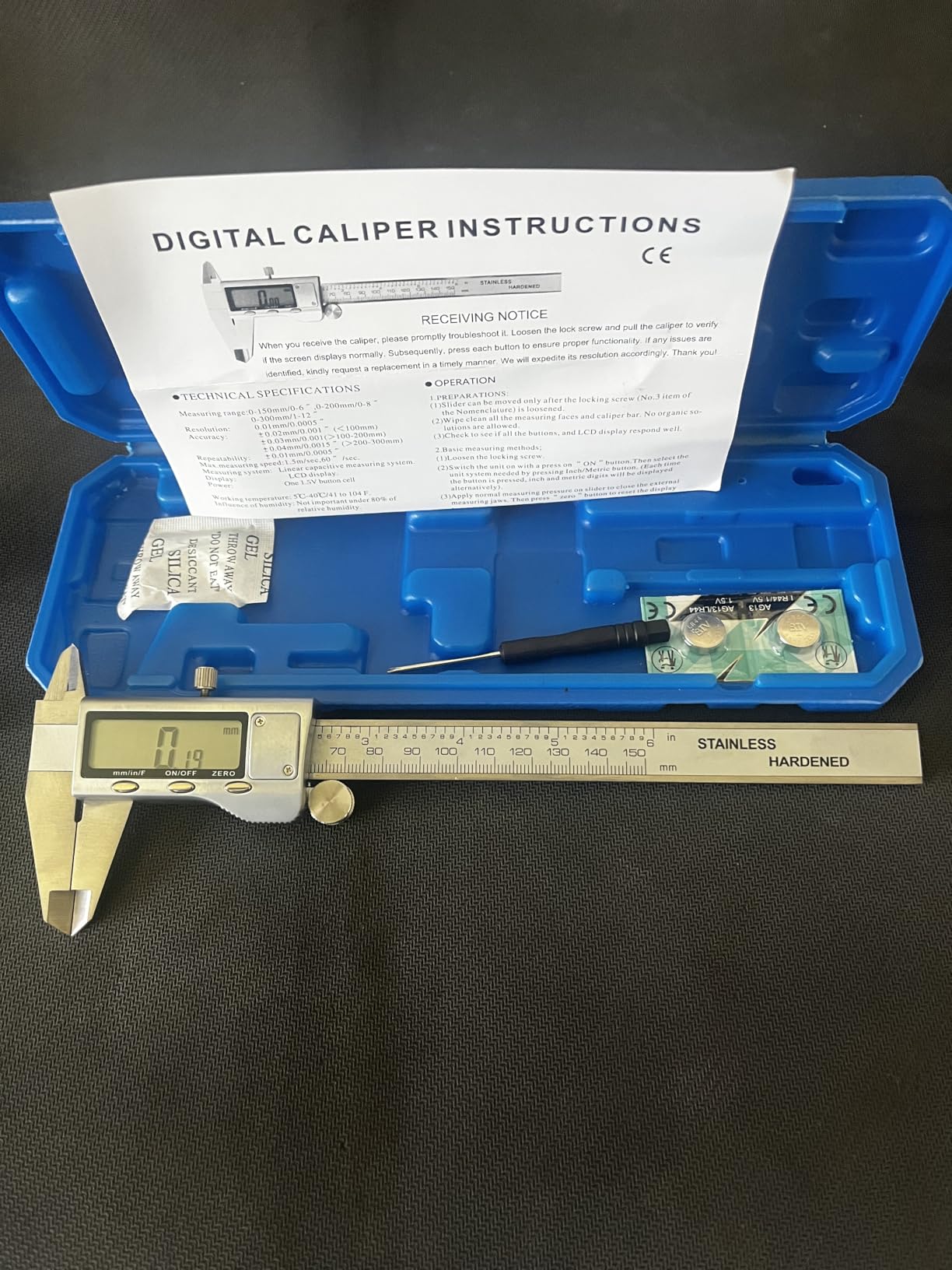 Digital Caliper Measuring Tool, Stainless Steel Vernier Caliper Digital Micrometer with Large LCD Screen, Easy Switch from Inch Metric Fraction, 6 Inch Caliper Tool for DIY/Household customer photo 2