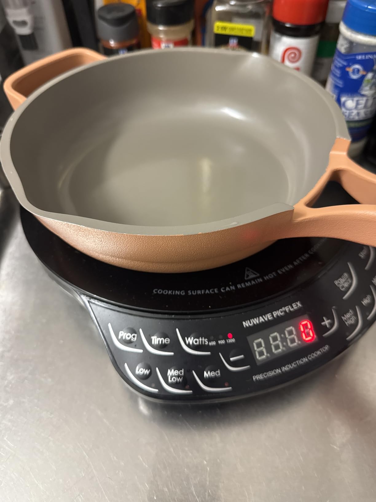Nuwave Flex Precision Induction Cooktop, 6.5” Heating Coil, Black | 10.25” Shatter-Resistant Ceramic Glass, 45 Temps from 100°F to 500°F, 3 Wattage Settings 600, 900 & 1300 Watts customer photo 1