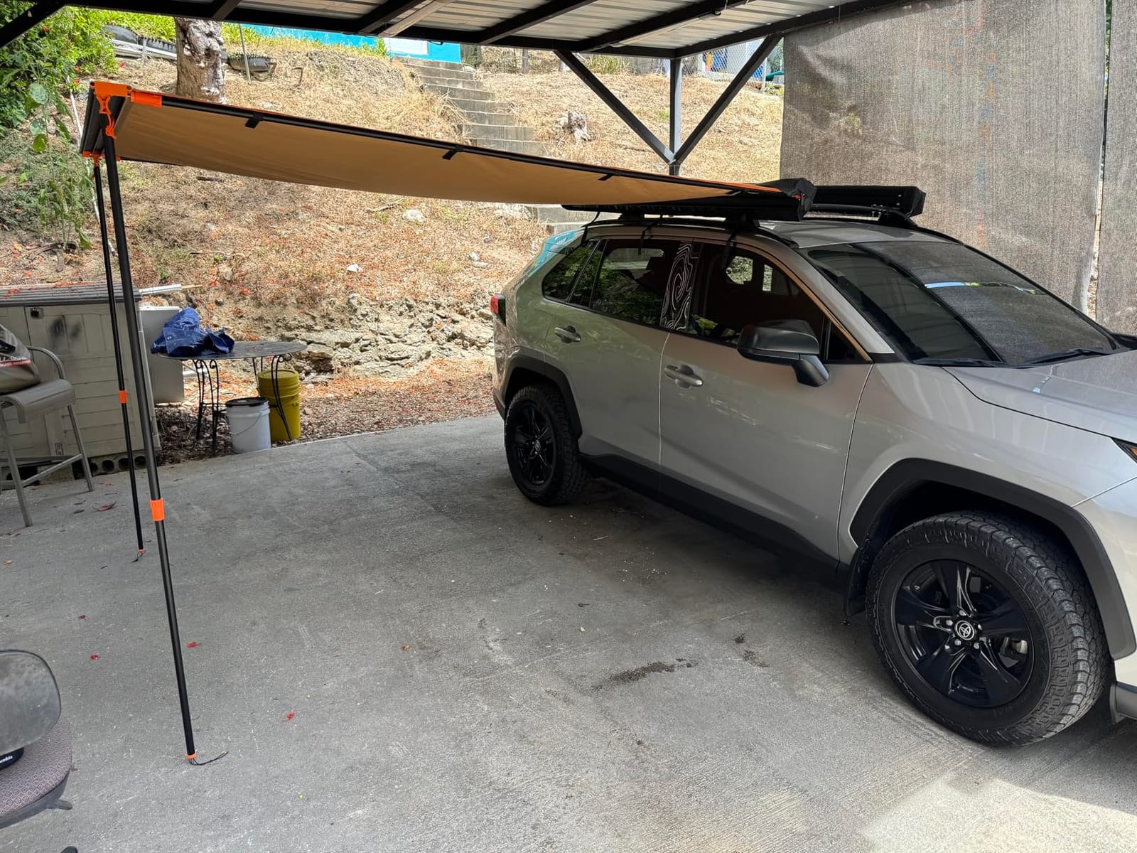 ALL-TOP Vehicle Awning 6.6'x8.2' Roof Rack Pull-Out Sun Shade UV50+, Weatherproof 4x4 Side Awning for Camping & Overland (Hardware Included) customer photo 2