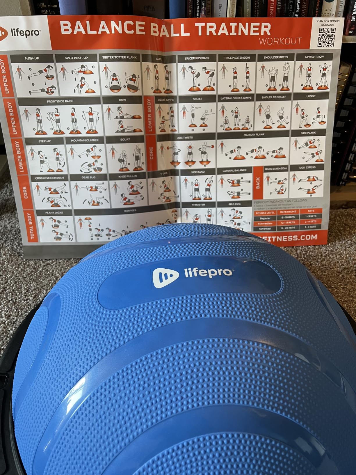 Lifepro Horizon Half Balance Ball Trainer with 440 lb Capacity Stability customer photo 1