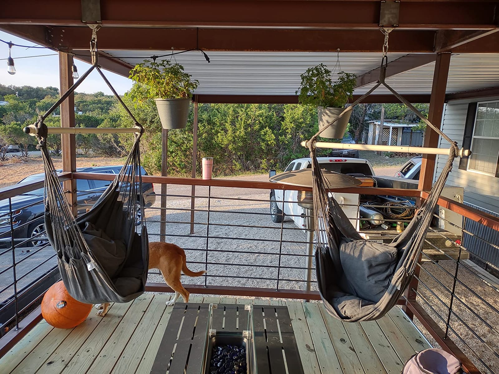 Highwild Hammock Chair Hanging Rope Swing - Max 500 Lbs - 2 Cushions Included - Steel Spreader Bar with Anti-Slip Rings - for Any Indoor or Outdoor Spaces (Grey) customer photo 2