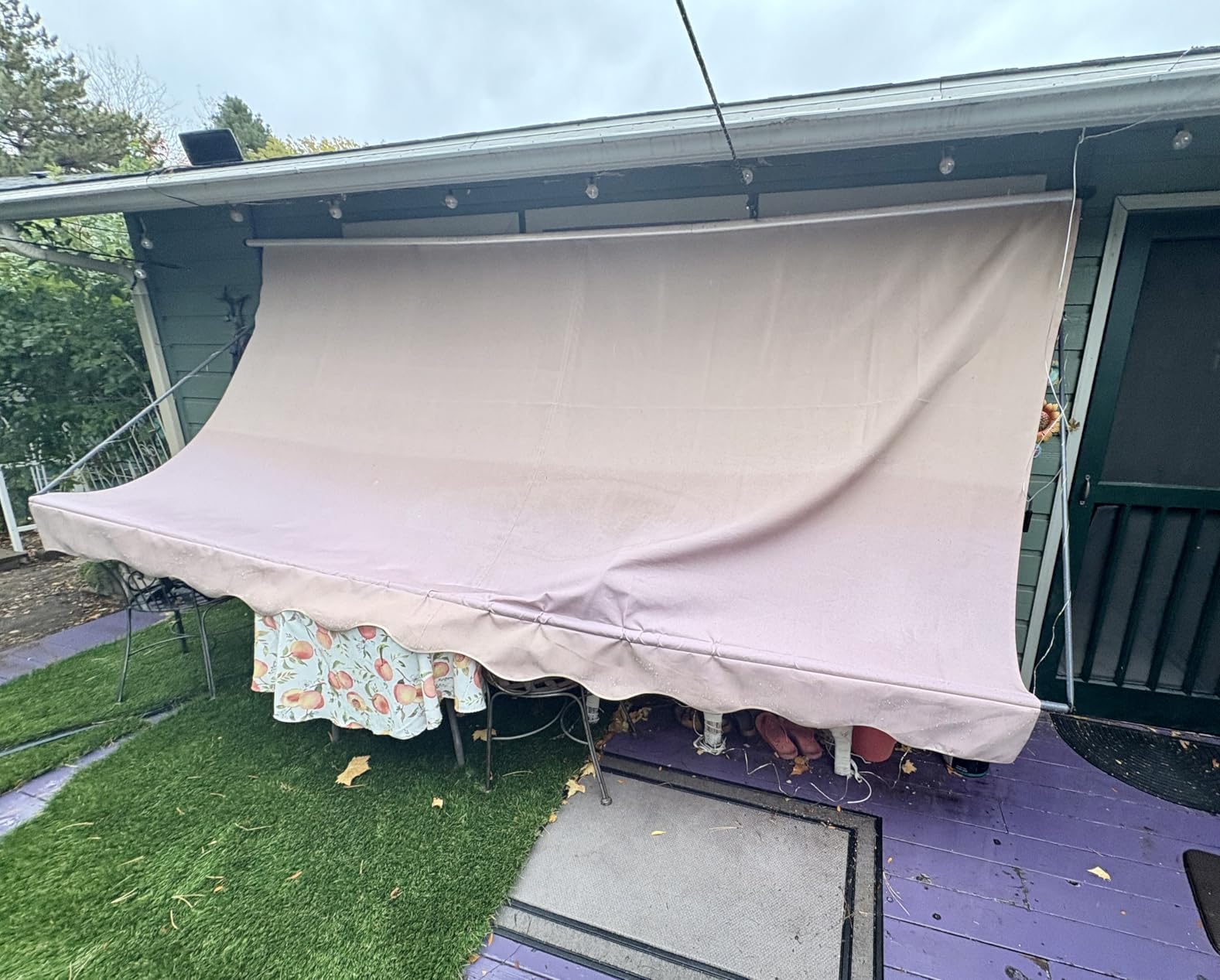 STEELAID Manual Retractable Awning – 118” Non-Screw Outdoor Sun Shade – Adjustable Pergola Shade Cover with UV Protection – 100% Polyester Made Outdoor Canopy – Ideal for Any Window or Door customer photo 2