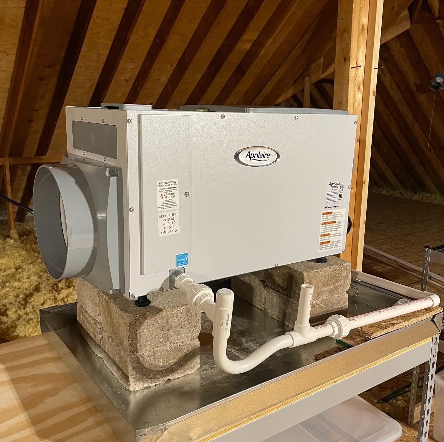 AprilAire E080 Pro 80-Pint Whole-House Dehumidifier, Energy Star Certified, Commercial-Grade for Basement, Crawlspace or Whole House up to 4,400 sq. ft. customer photo 1