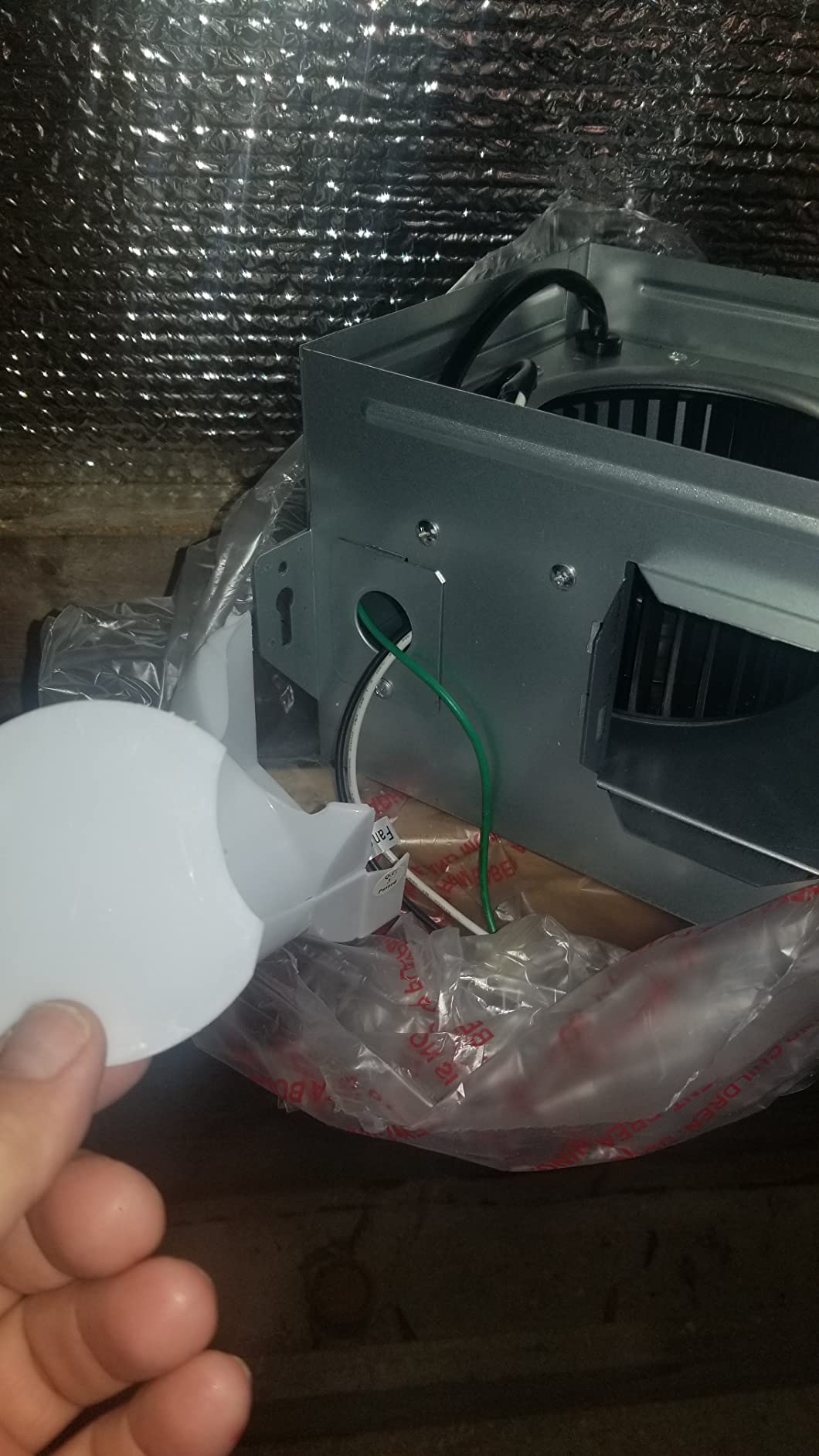 Harrier Hardware Bathroom Exhaust Fan 70 CFM Super Quiet 40dB 2 Sone, Corrosion Resistant Bathroom Fan, Shower Tub, Easy Install Bathroom Attic Vent Fan with 3-Inch Duct Outlet customer photo 2