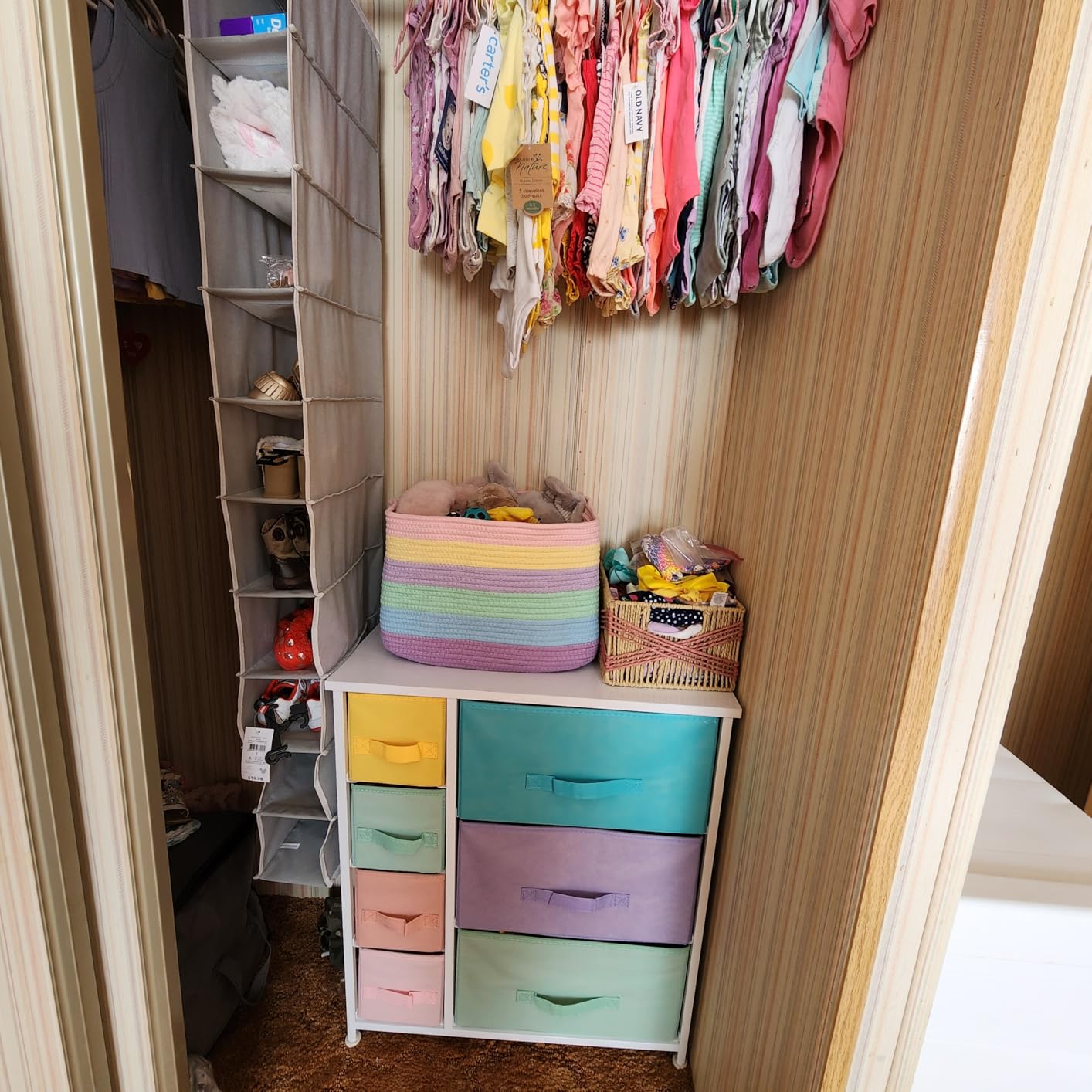 Sorbus 7-Drawer Dresser for Kids Bedroom, Wood Top (Blue/Pink/Purple) customer photo 1