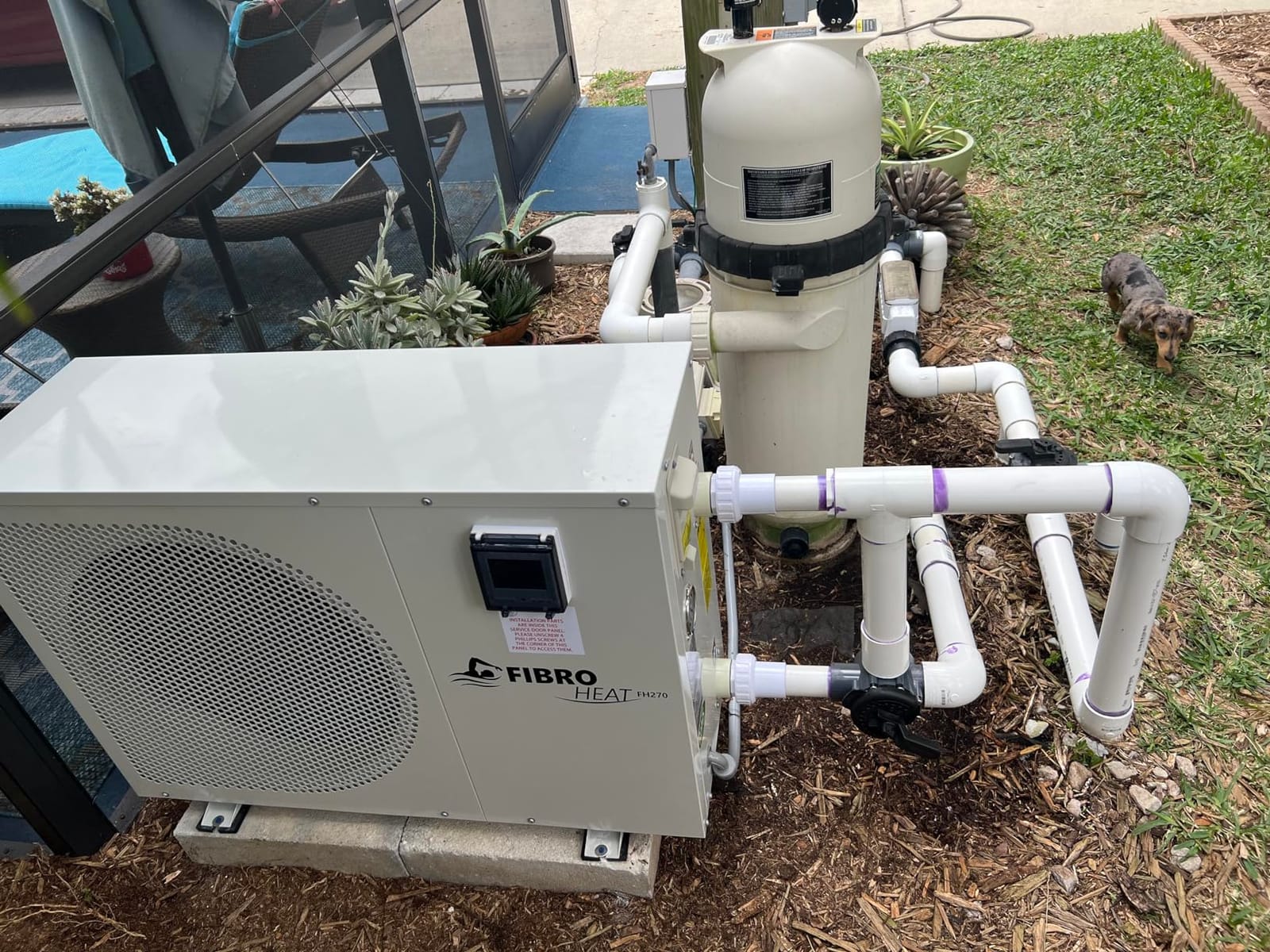 FibroPool Swimming Pool Heat Pump - FH270 70,000 BTU - for Above Ground and Inground Pools and Spas - High Efficiency, All Electric Heater - No Natural Gas or Propane Needed customer photo 2