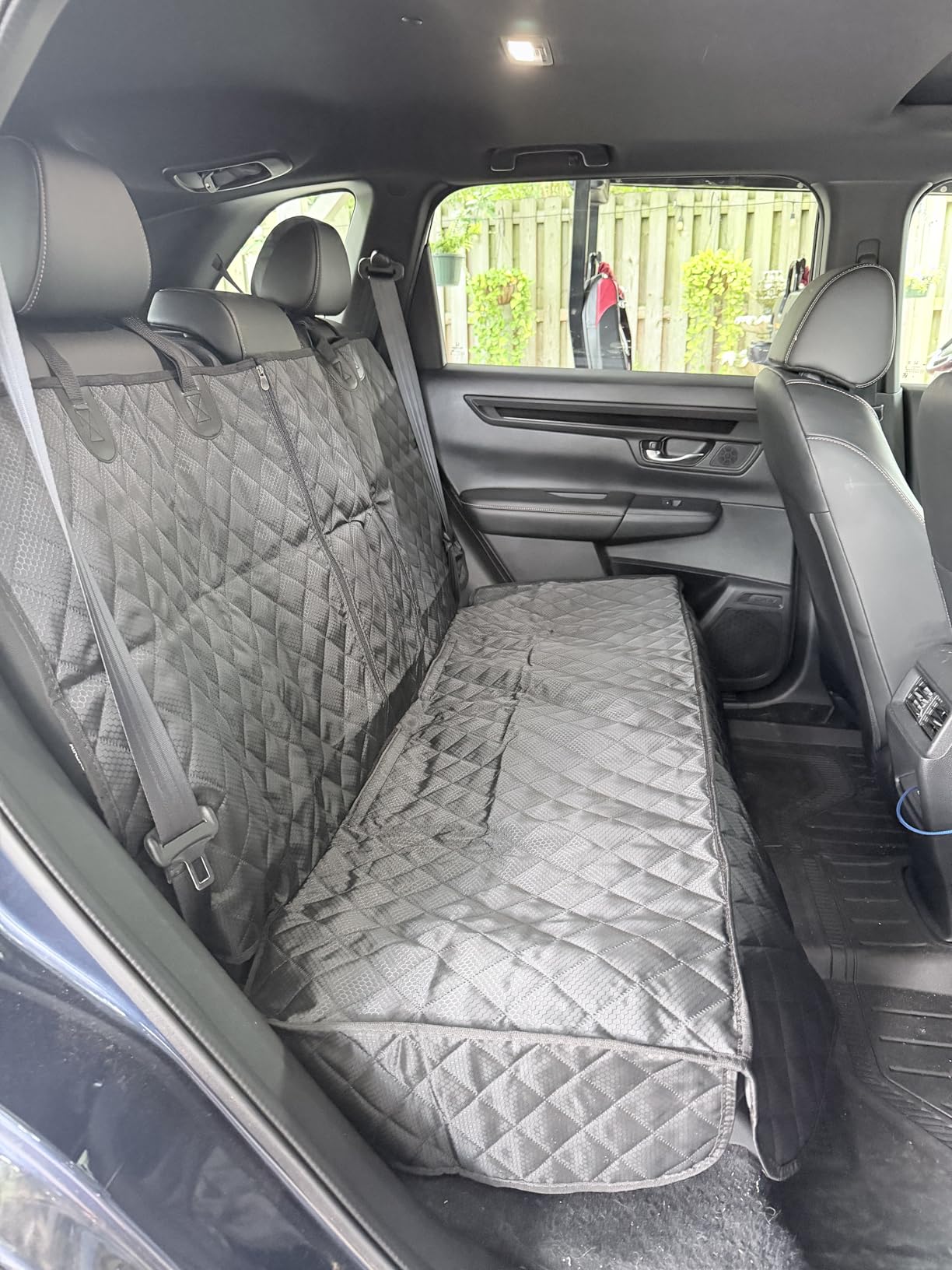 ANOSOSPECIAL Dog Car Seat Cover for Back Seat Cover,Non Stick Fur Rear Seat Protector for Pet,Nonslip Waterproof Durable Universal Fit Interior Backseat Covers for Auto Van SUV customer photo 2