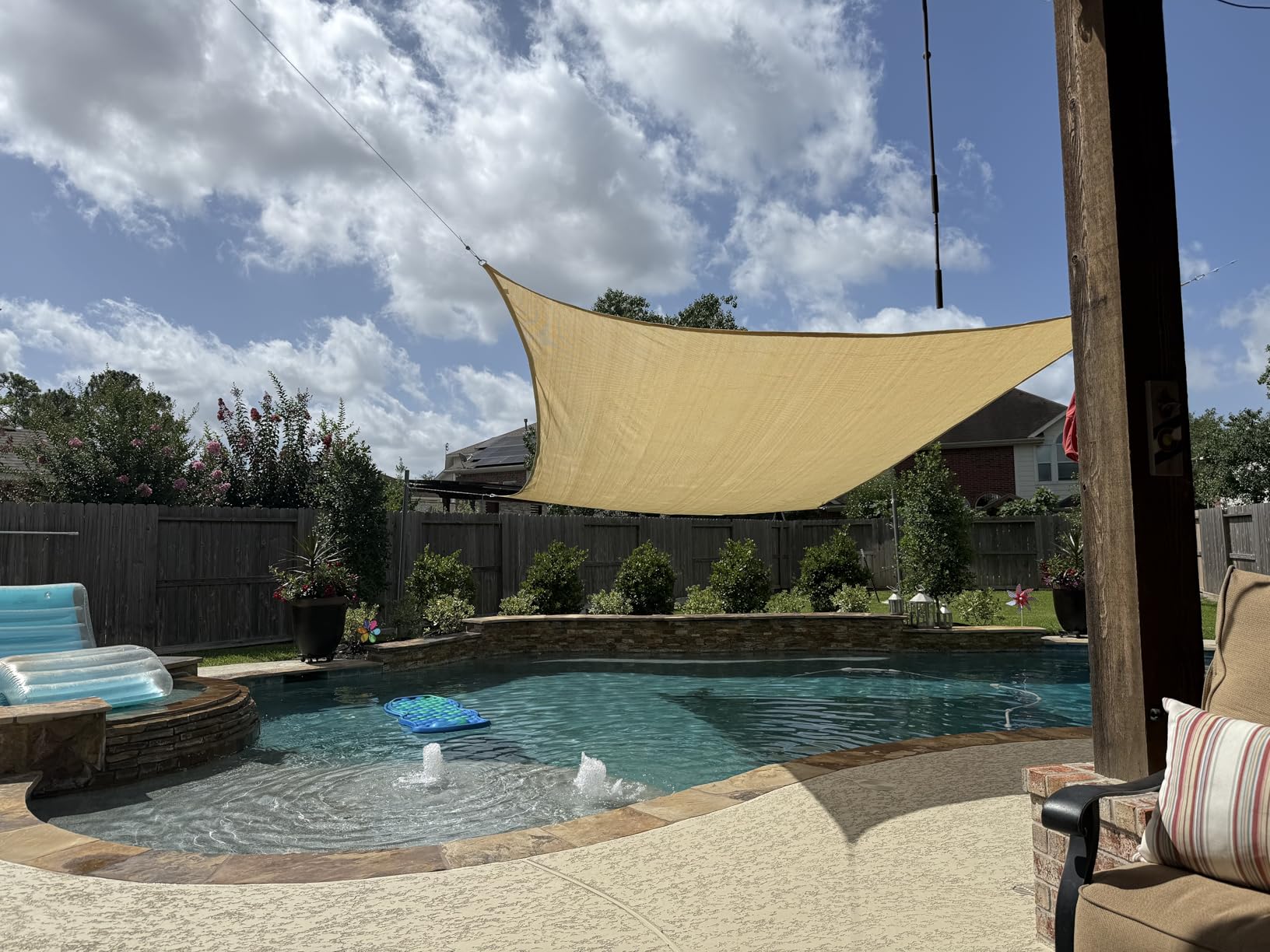 Amagenix 16'X20' Sun Shade Sail Rectangle Curved Edge Sand customer photo 2