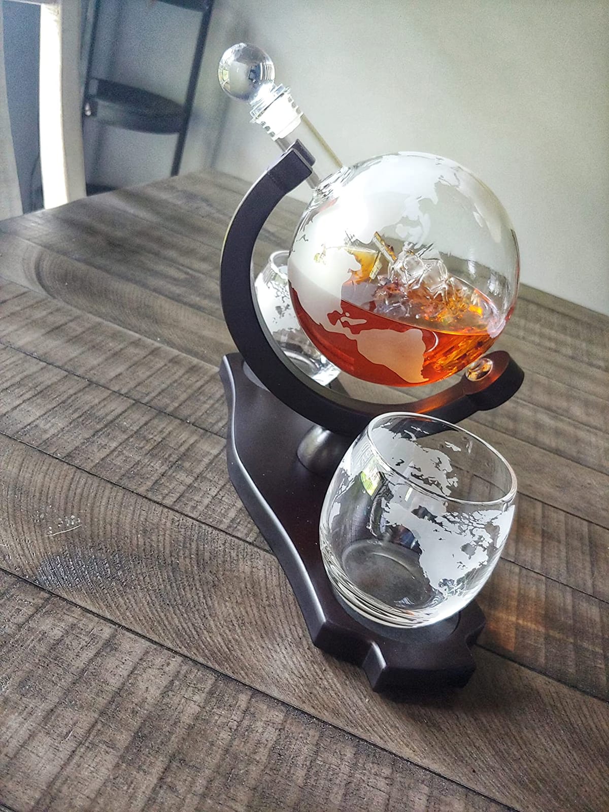 Whiskey Gifts for Men, Whiskey Decanter Set with 4 Glasses in Gift Box by Verolux | Elegant Twisted Design with Glass Stopper - Liquor, Bourbon, Brandy, Gin, Rum, Tequila, Vodka, Cognac customer photo 1