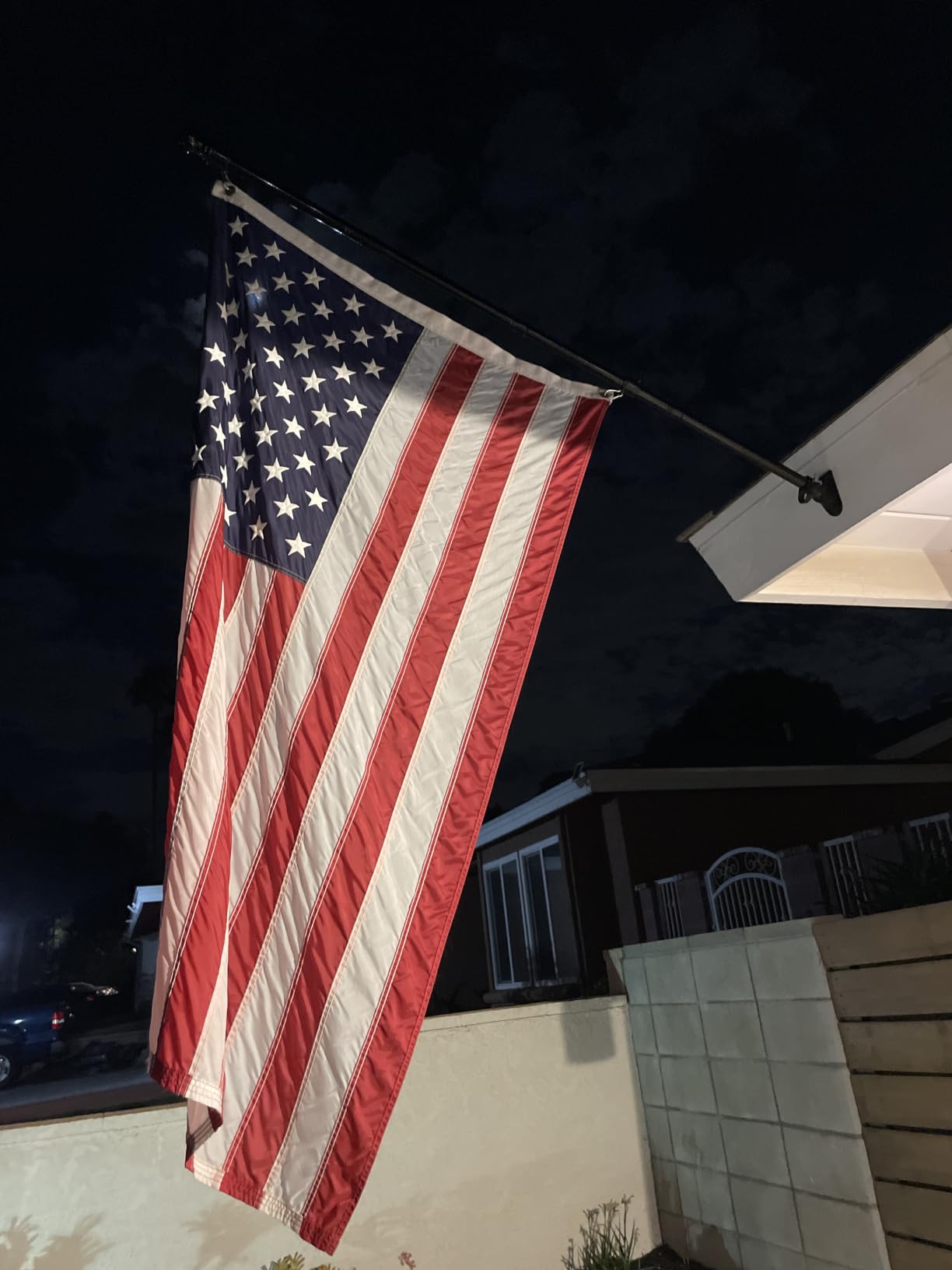 Black Flag Poles for Outside House - 5ft Tangle Free Flag Pole for House,Heavy Duty Metal Flagpole,Outdoor Flagpoles Residential for Porch,Fence (Without Bracket) customer photo 1