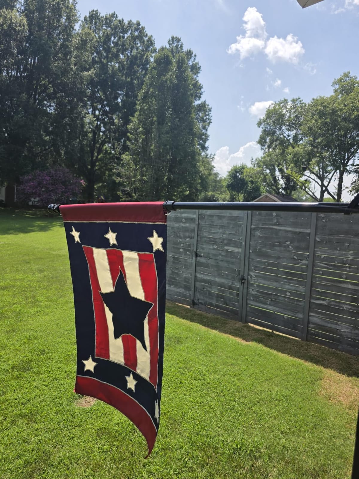 Black Flag Poles for Outside House - 5ft Tangle Free Flag Pole for House,Heavy Duty Metal Flagpole,Outdoor Flagpoles Residential for Porch,Fence (Without Bracket) customer photo 2