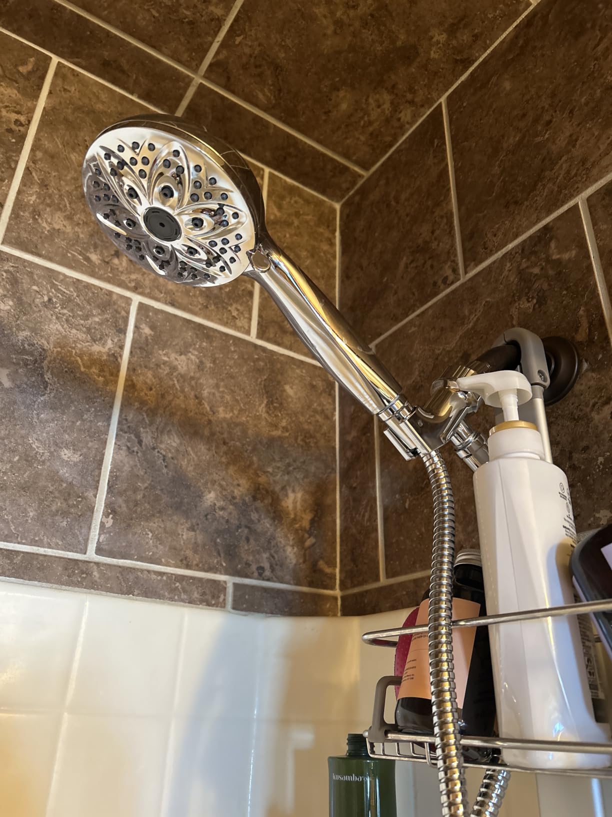JDO High‑Pressure 6‑Setting Handheld Shower Head, 4.7 Inch Chrome Premium customer photo 2