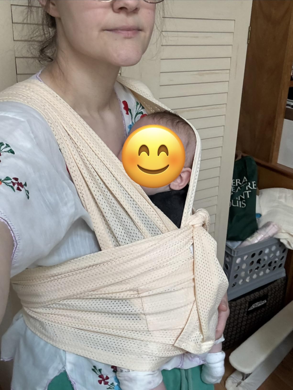 Momcozy Baby Wrap Carrier, Easy-On 2-Piece Design, Newborn to 33 lb customer photo 2