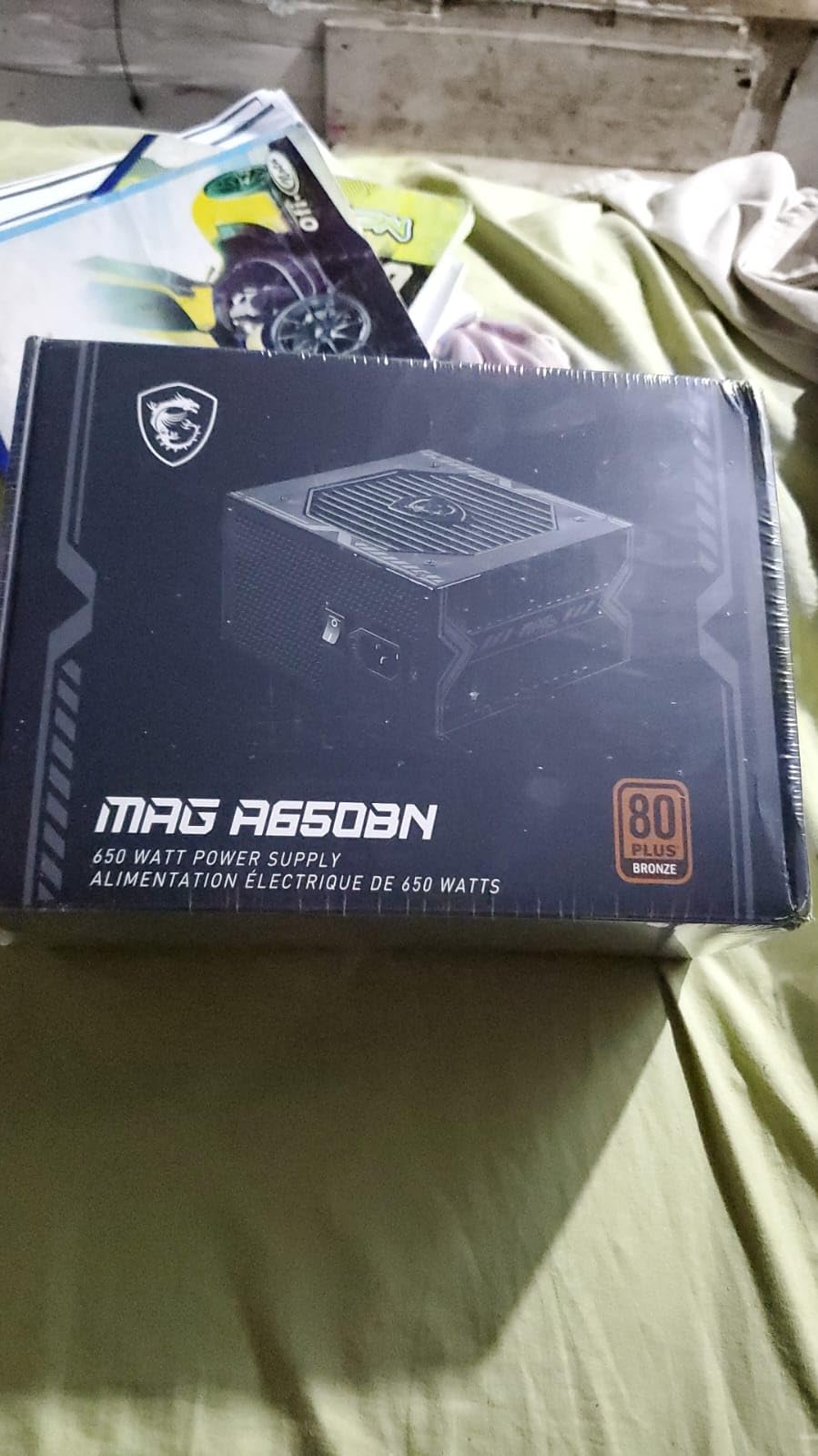 MSI MAG A650BN, Non-Modular Compact 650W Power Supply, 80+ Bronze, Low-Noise Fan, Active PFC Design, 5 Year Warranty customer photo 1