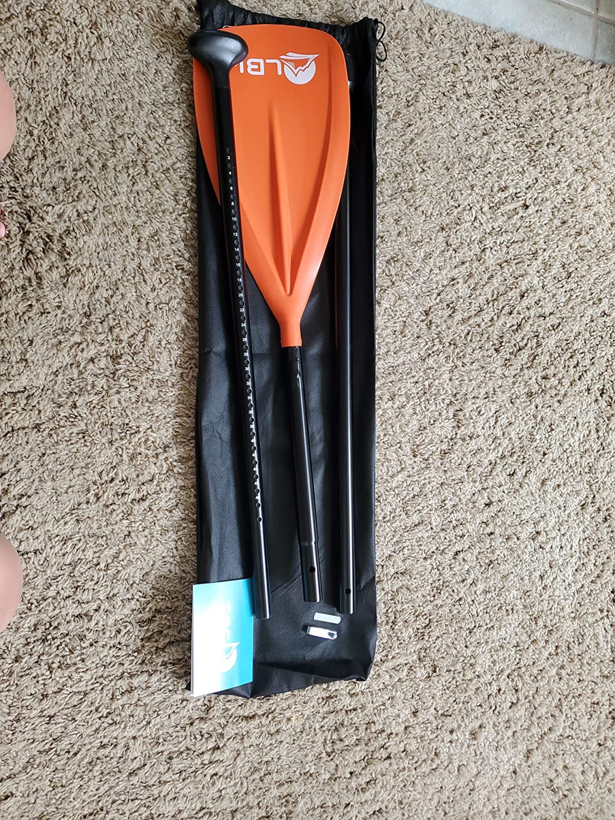 LBW Stand Up Paddle Board Paddle - 3 Pieces Adjustable Aluminium Alloy Floating SUP Paddle with Storage Bag, Portable Durable Oars customer photo 2
