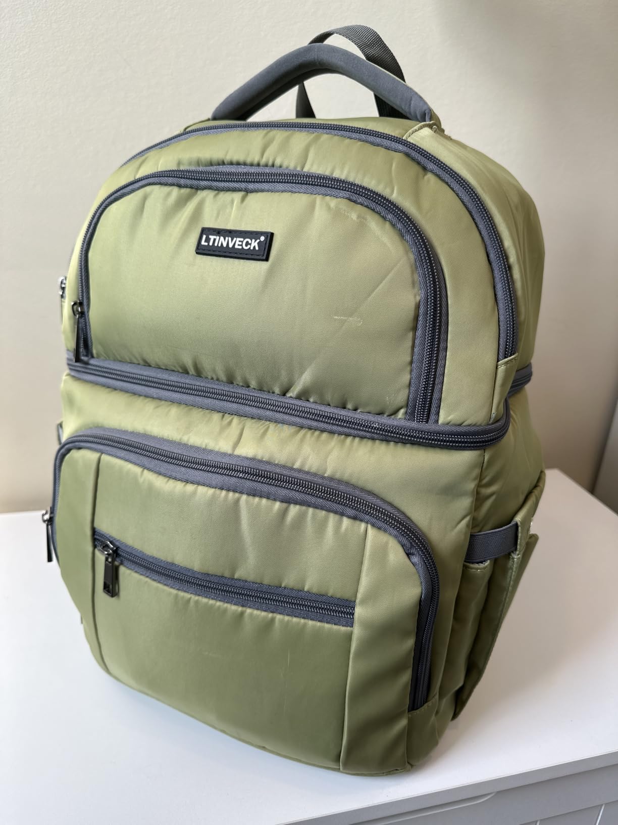 Cooler Backpack,Insulated Backpack Cooler Leakproof Double Deck Cooler Bag for Men Women RFID Lunch Backpack customer photo 1