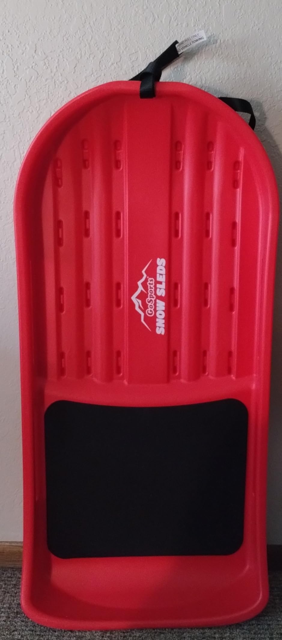 GoSports 2 Person Premium Snow Sled - Choose Red or Blue - Double Walled Construction, Pull Strap and Padded Seat customer photo 1