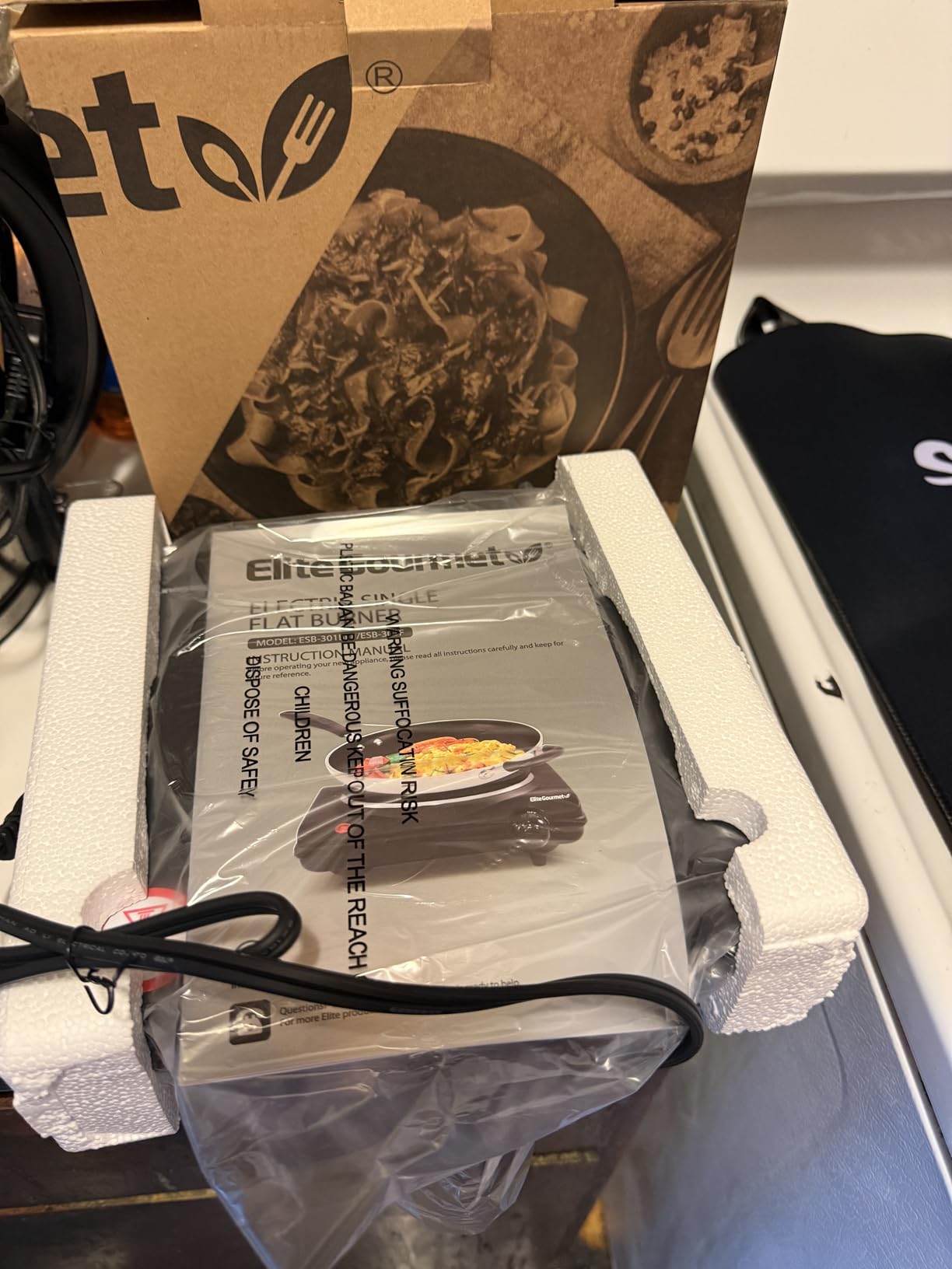 Elite Gourmet Electric Burner, 1000W Cast Iron Hot Plate, 7 Heat Settings customer photo 2
