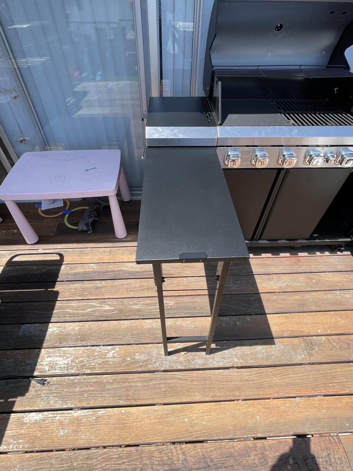 Brand-Man 6-Burner Gas Outdoor Kitchen Grill Island with Side Burner | 72,000 BTU Stainless Steel BBQ Grill Station with Storage Cabinets, Fold-out Prep Table, LPG/NG Convertible customer photo 2
