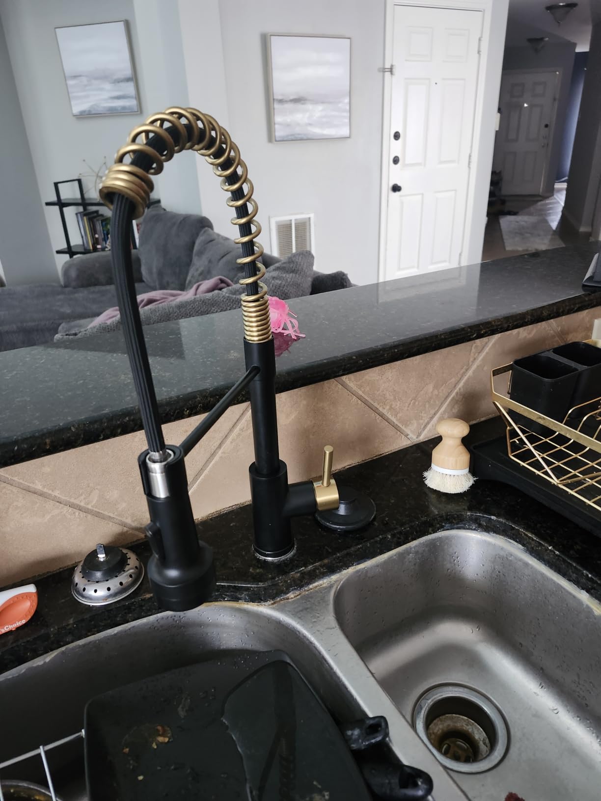 GIMILI Smart Touchless Kitchen Sink Faucet with Pull Down Sprayer, Motion Sensor Activated Hands-Free Single Handle Kitchen Faucet Brushed Nickel customer photo 2