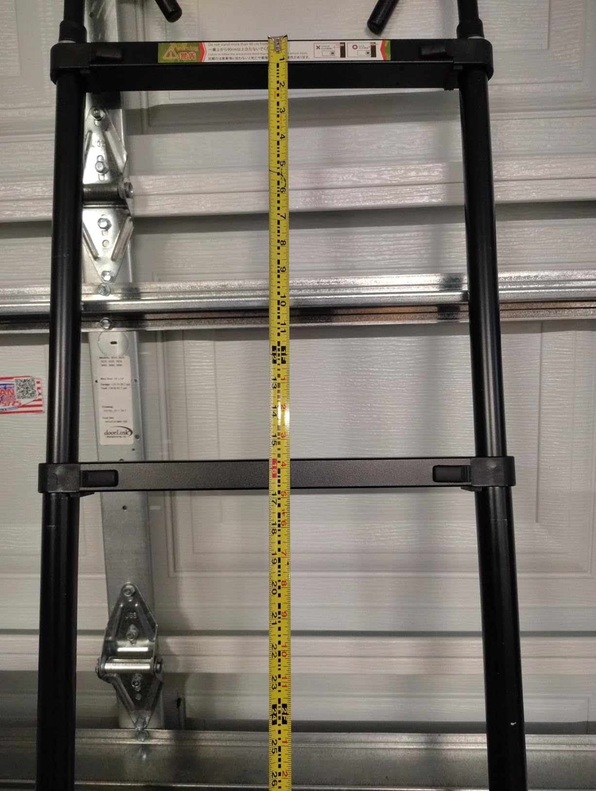 RIKADE Telescoping Ladder, 10.5 FT Lightweight Collapsible Ladder with Detachable Hooks, 330 lbs Capacity, Extension Ladder for Attic, Loft & Household, Black customer photo 2