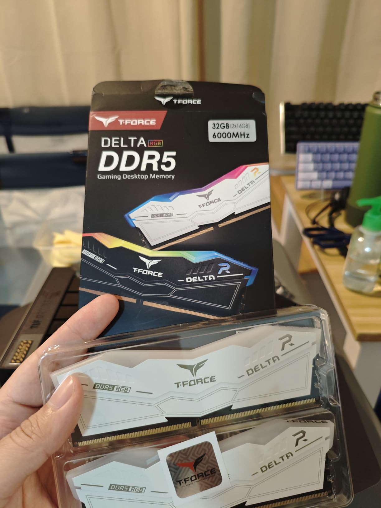 TEAMGROUP T-Force Delta RGB DDR5 Ram 32GB (2x16GB) 6000MHz PC5-48000 CL38 Intel XMP 3.0 & AMD Expo Compatible Desktop Memory Module Ram Black FF3D532G6000HC38ADC01 customer photo 2
