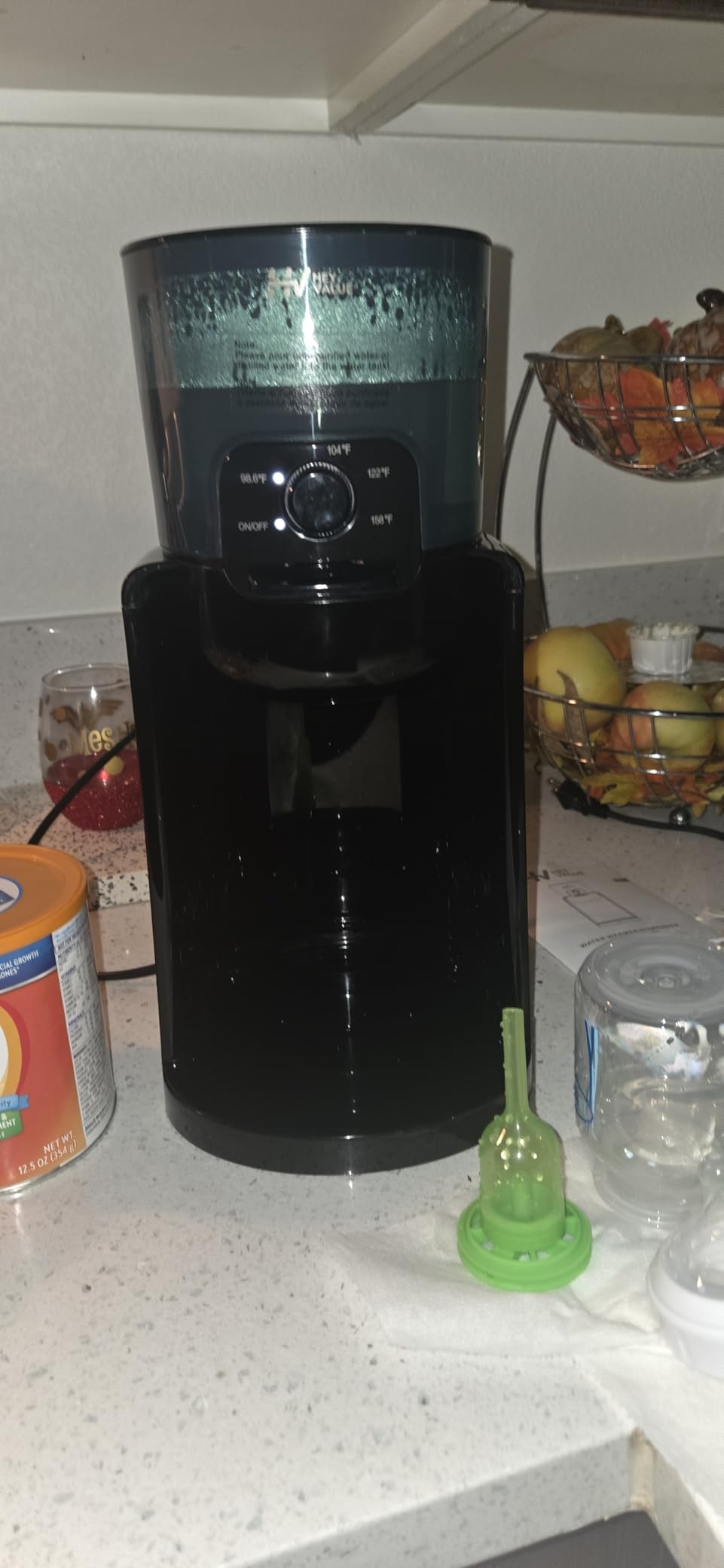 HEYVALUE Water Warmer for Baby Formula with Night Light,Bottle Warmer,Black customer photo 2