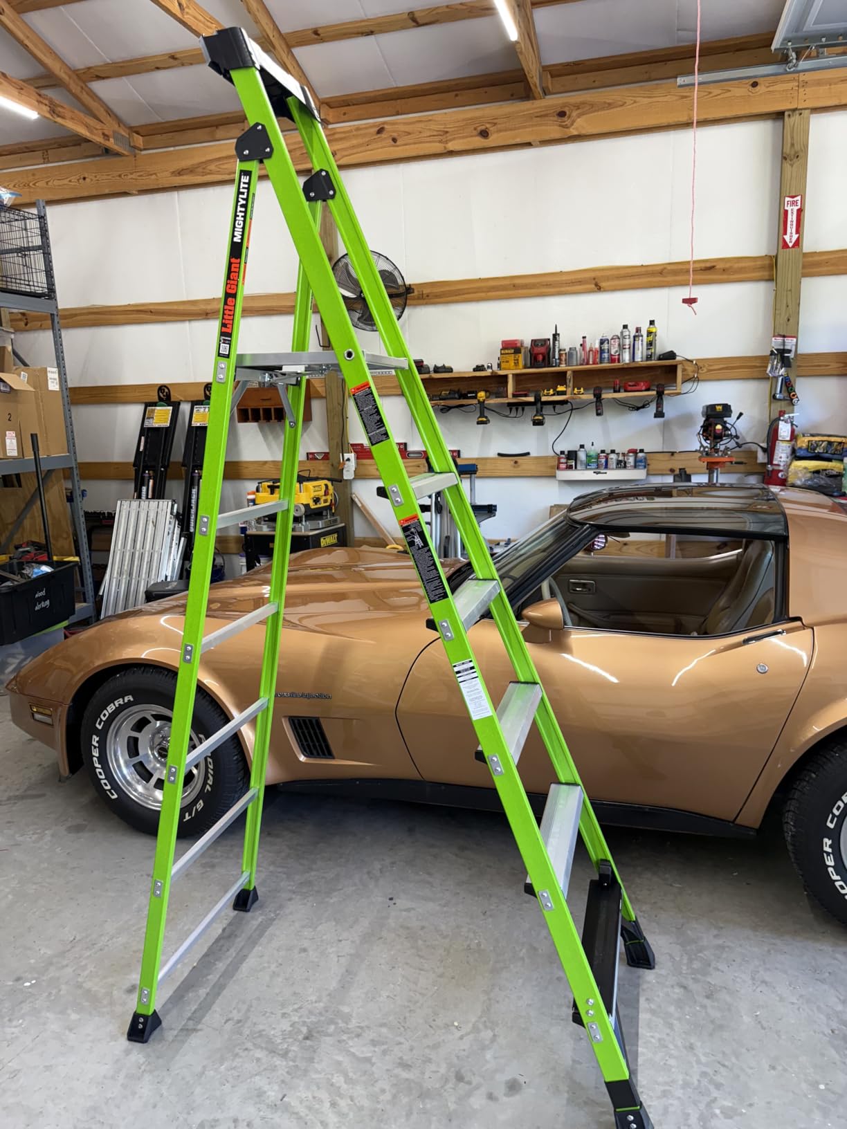 Little Giant MightyLite 8 ft Fiberglass Stepladder, Ground Cue, 15408-001 customer photo 2