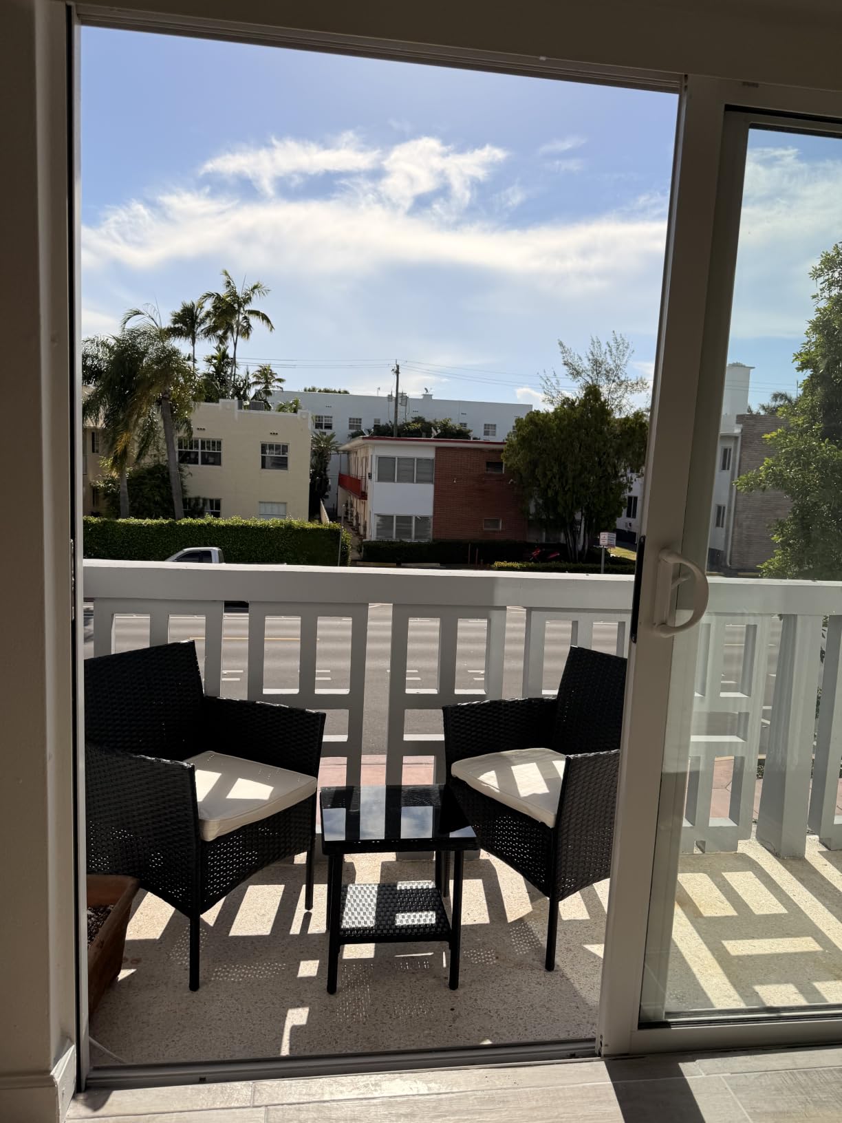 FDW 4-Piece Patio Furniture Set | Black & Beige | Outdoor Wicker Furniture customer photo 1