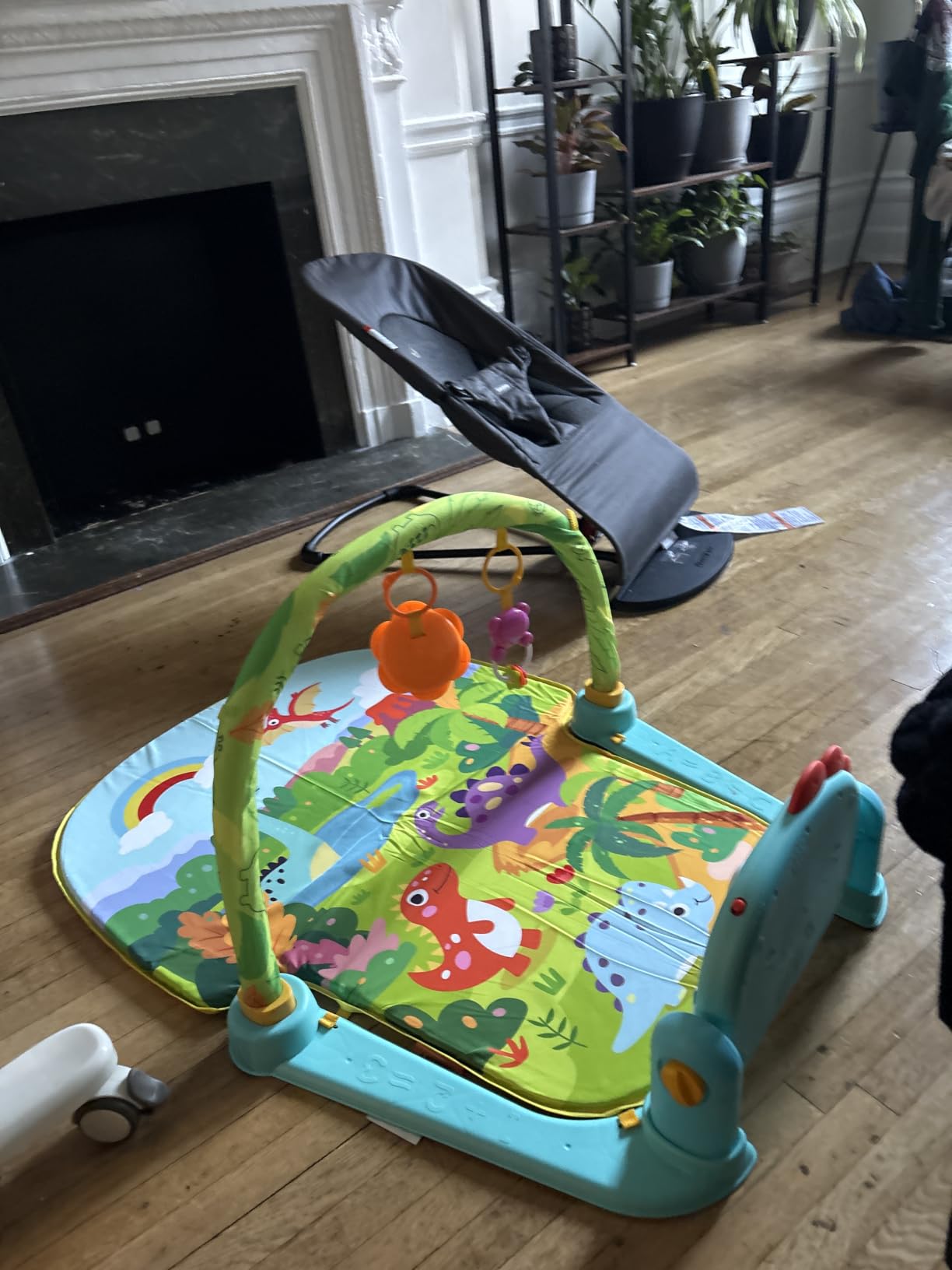 UMIKU Baby Gym Play Mat Baby Gifts Tummy Time Mat Activity Center, Dinosaur customer photo 1