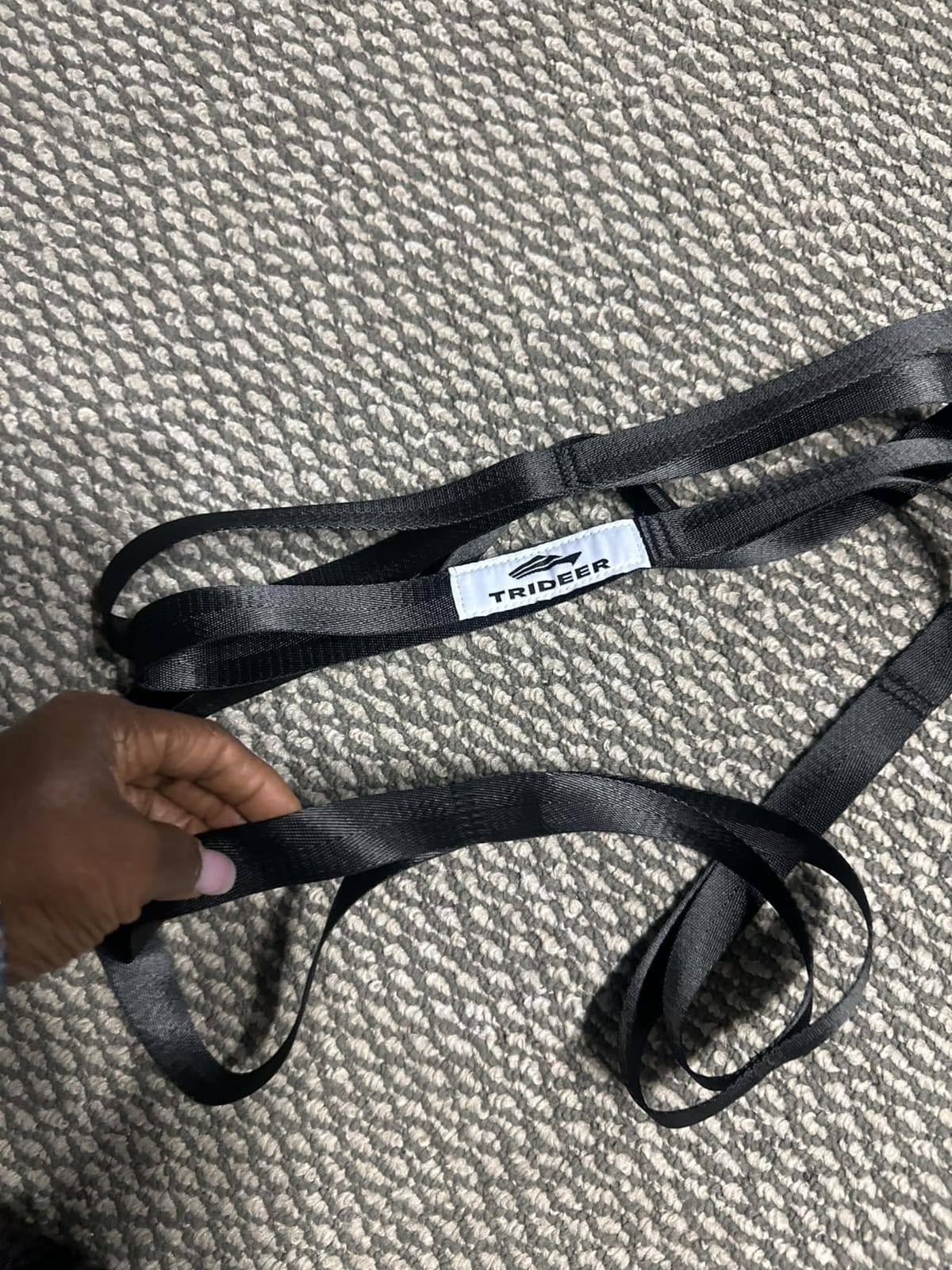 Trideer Non-Elastic Stretching Strap with Loops for Physical Therapy & Rehab, Knee Hip Leg ROM Post-Surgery, Yoga Strap for Stretching, Leg Lifter Strap Mobility Aid, Hamstring Calf Back customer photo 1
