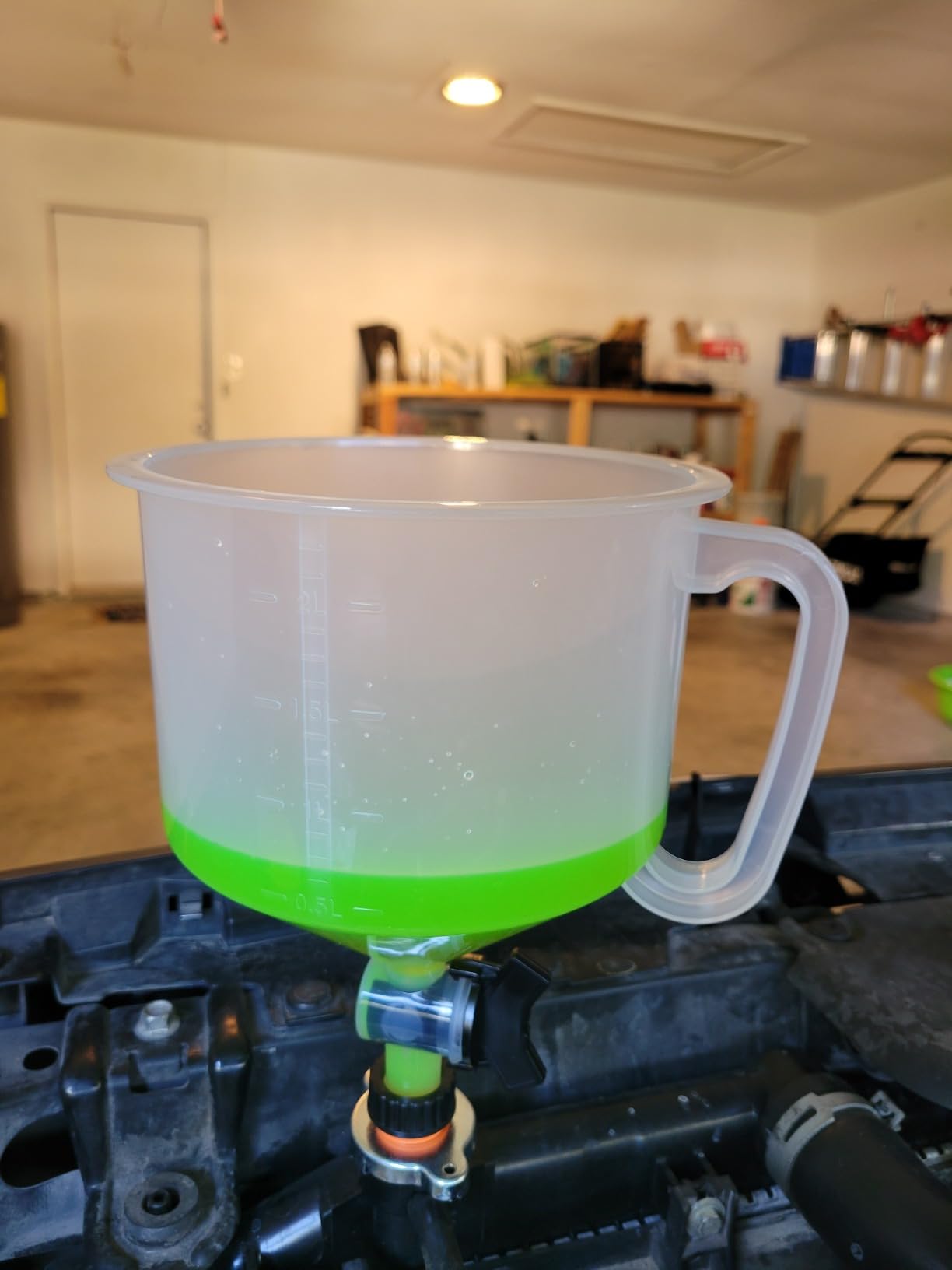 HORUSDY No-Spill Coolant Funnel Kit, Spill Proof Funnel Bleeder with Adapters. Universal Fitment customer photo 2