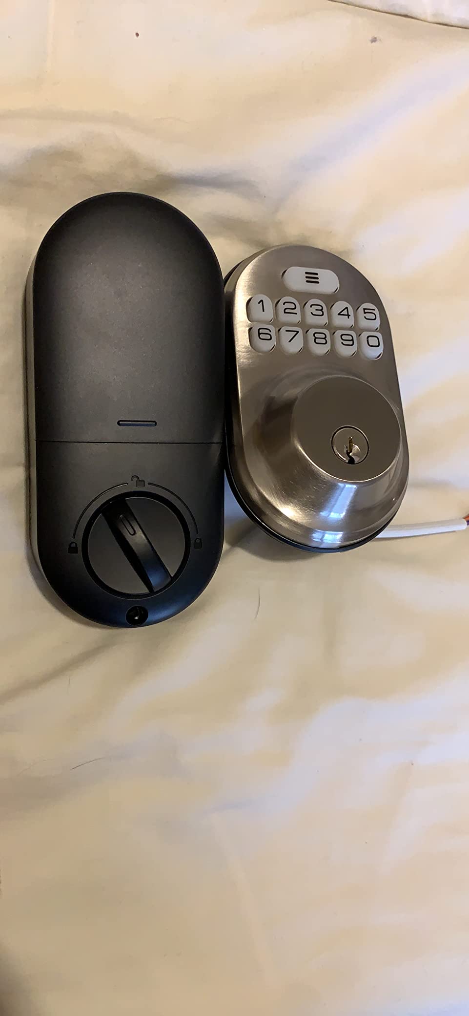 Veise RZ-A Electronic Keypad Deadbolt Door Lock, Satin Nickel customer photo 1