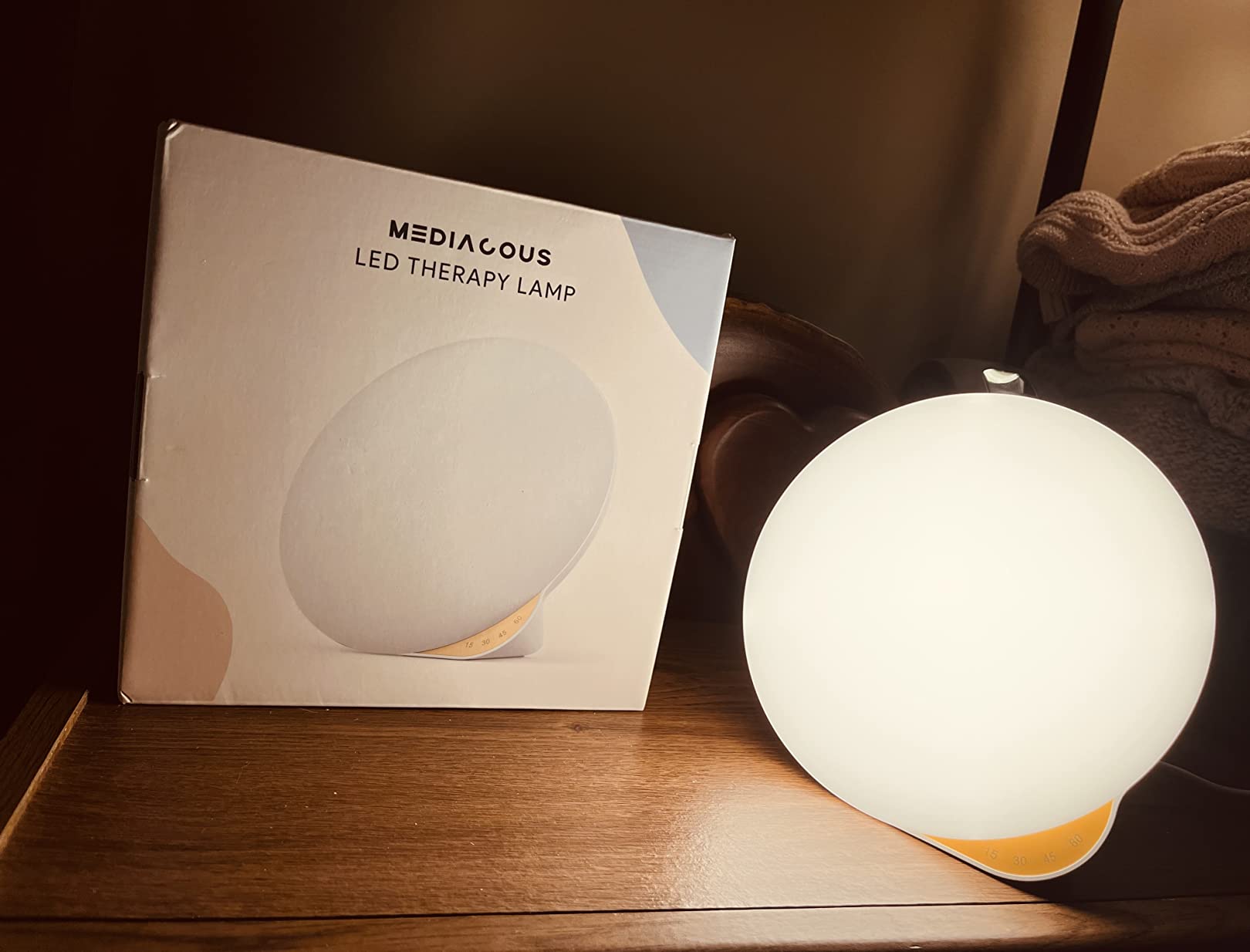 MediAcous Light Therapy Lamp, UV-Free 10000Lux Therapy Light with Timer customer photo 1