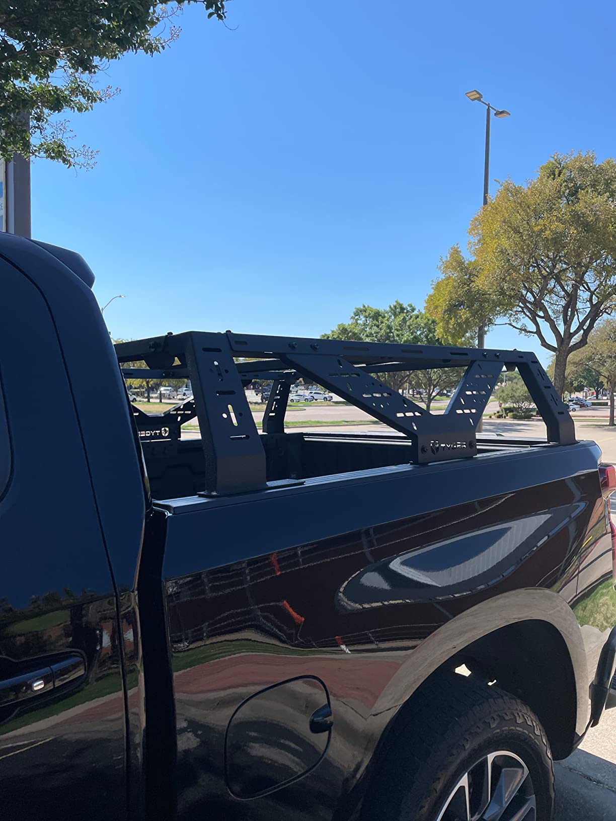 Tyger Auto Plate Style Overland Bed Rack for Full-Size Pickup Trucks | Compatible with Ram 1500 & HD, Ford F-Series, Silverado, Sierra, Titan & XD (see image for size chart) | TG-BK2U55637, Black customer photo 1