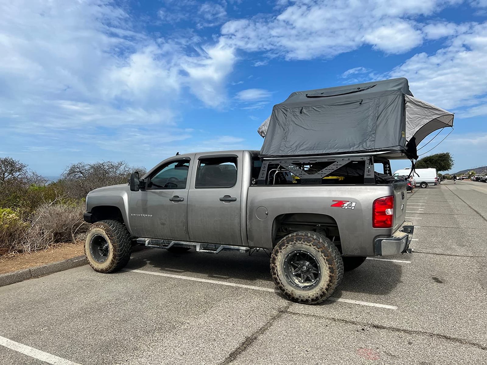 Tyger Auto Plate Style Overland Bed Rack for Full-Size Pickup Trucks | Compatible with Ram 1500 & HD, Ford F-Series, Silverado, Sierra, Titan & XD (see image for size chart) | TG-BK2U55637, Black customer photo 2