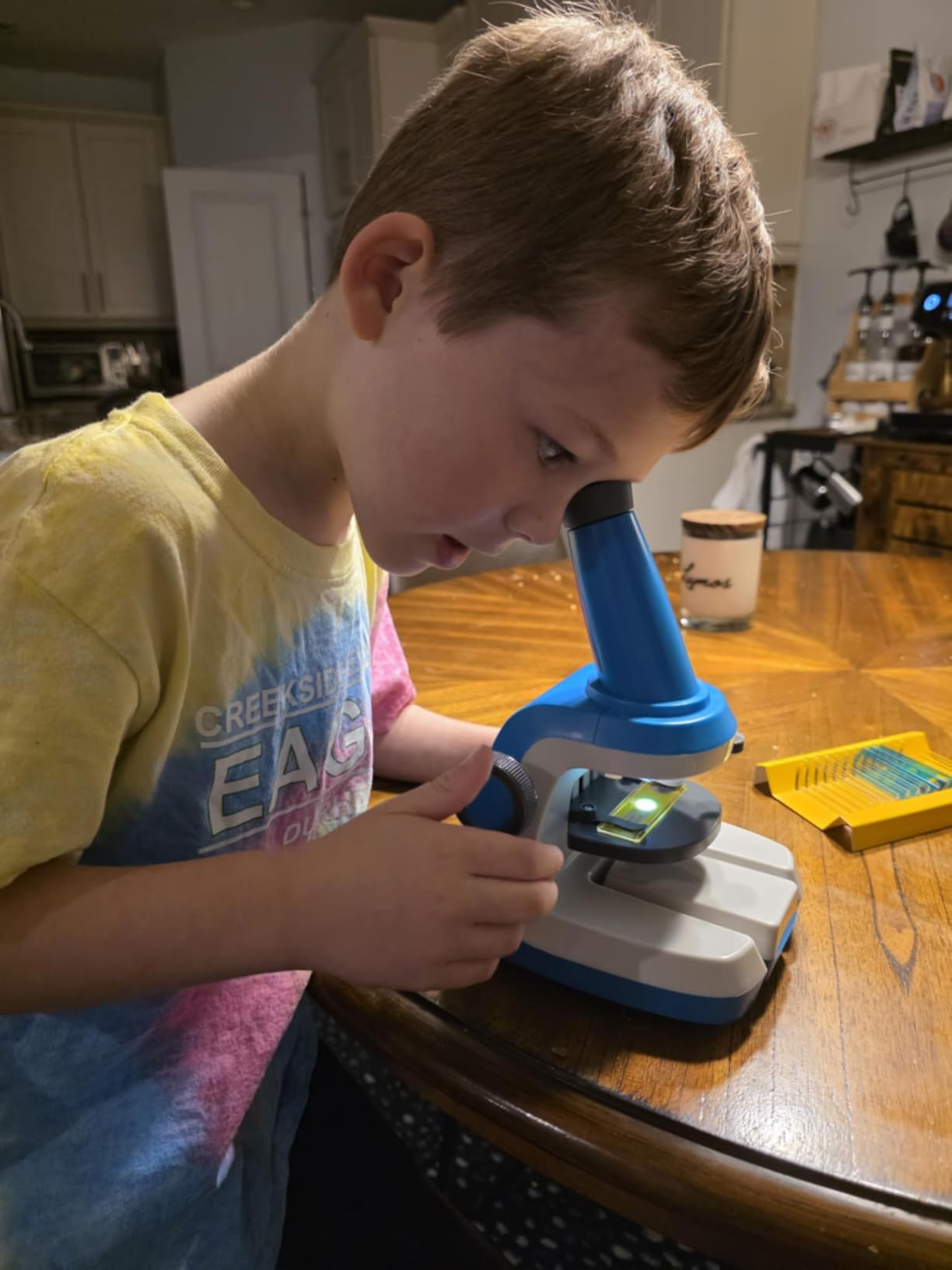 National Geographic Microscope for Kids with Up to 400x Magnification | Prepared and Blank Slides, Rock and Mineral Specimens, Easy-to-Use Science Kit, STEM Project Toy, Ages 6+ customer photo 2