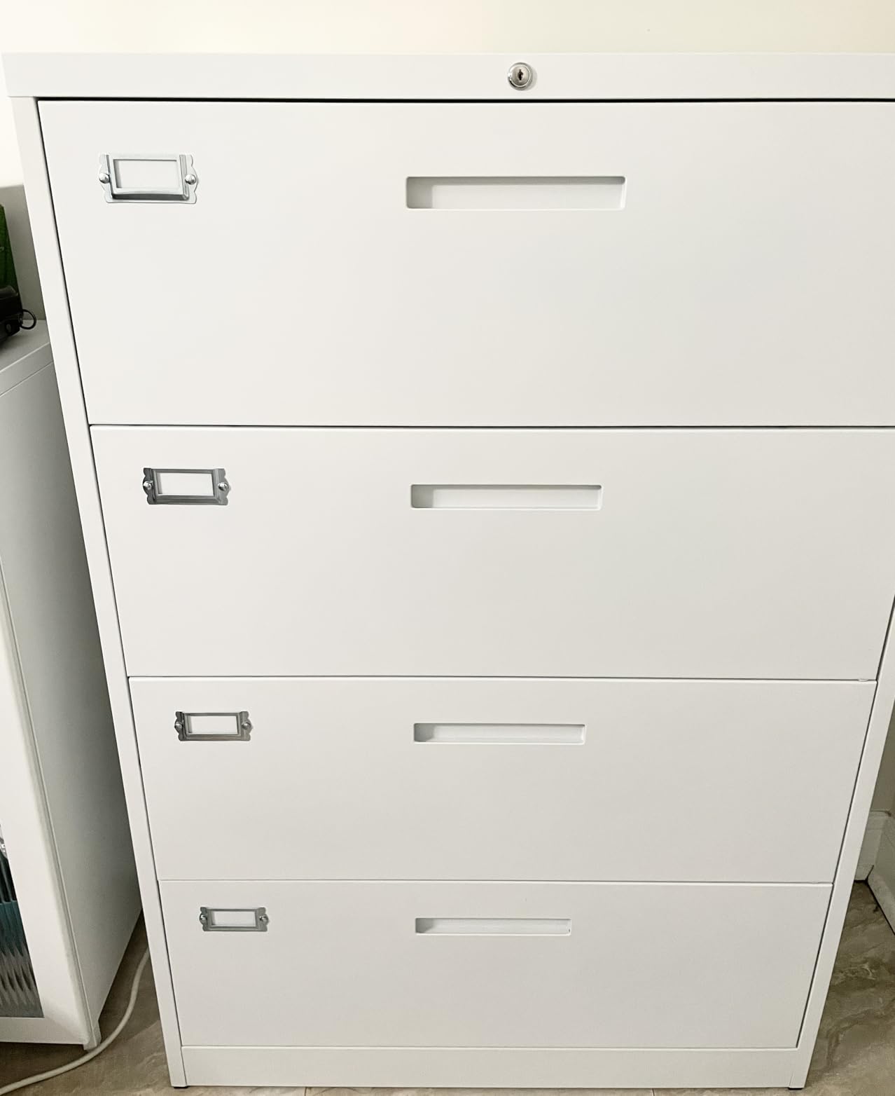 Letaya File Cabinets,4 Drawer Metal Lateral Filing Organization Storage Cabinets with Lock,Home Office for Hanging Files Letter/Legal/F4/A4 Size (Require Assembly) customer photo 2