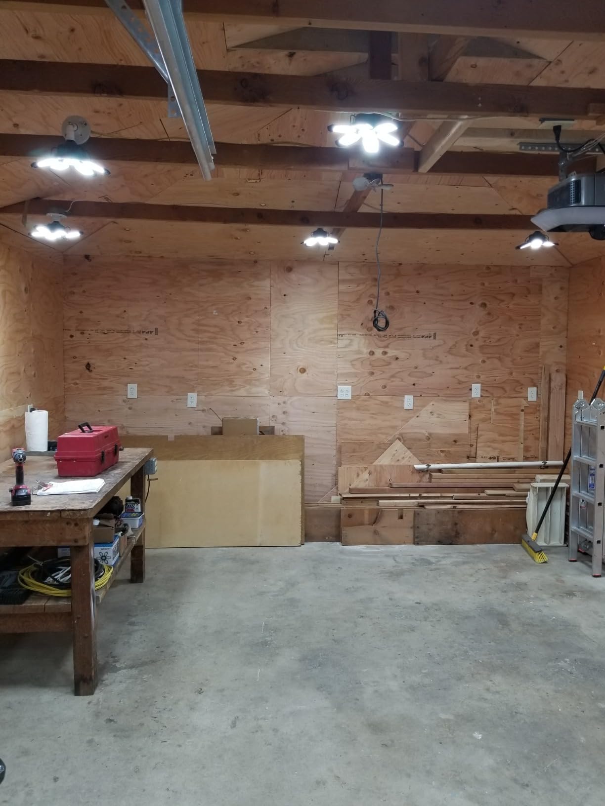 TANBABY 2 Pack LED Garage Lights, Deformable Ceiling Light, 30000LM 6500K customer photo 1