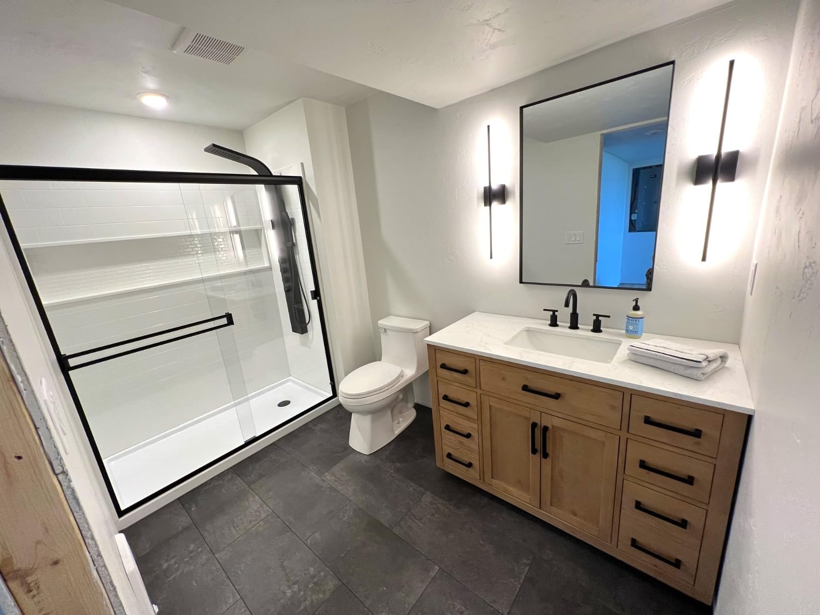 DreamLine Alliance Pro BG 56-60 in. W x 70 3/8 in. H Semi-Frameless Sliding Shower Door in Chrome and Clear Glass customer photo 1