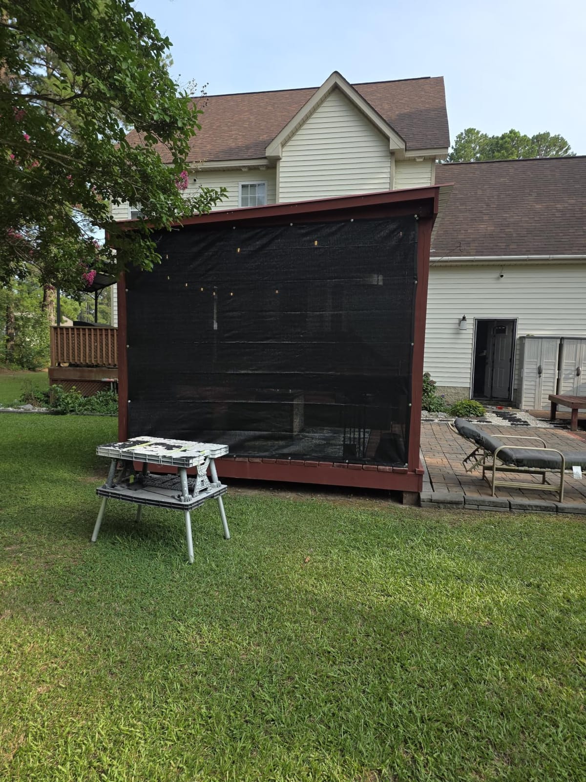 Amagenix 90% Sun Shade Cloth with Grommets, 8' x 10' Pergola Replacement Shade Cover Canopy Privacy Screen for Outdoor Patio Garden, Mocha (We Customized) customer photo 1