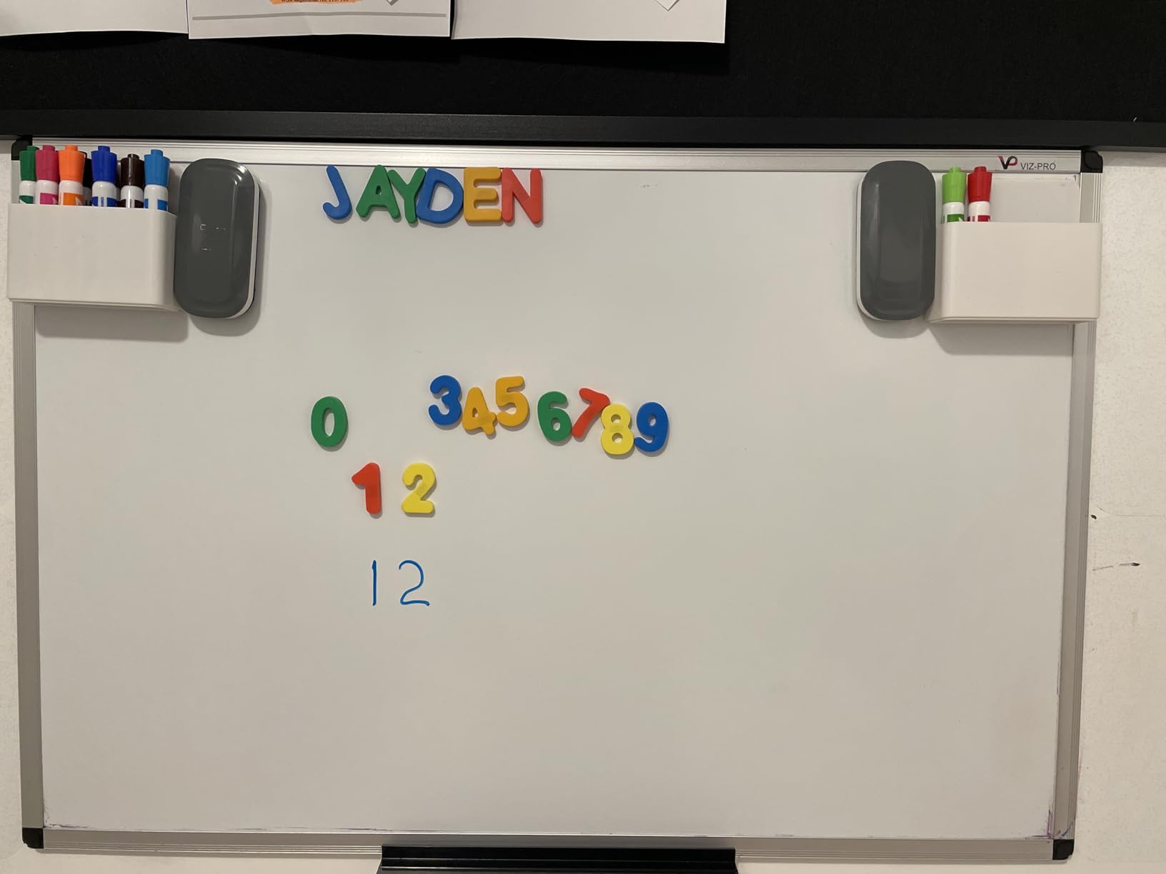 VIZ-PRO Magnetic Dry Erase Board, 60 X 36 Inches, Foldable Wall-Mounted Whiteboard with Silver Aluminum Frame & Marker Tray for School Office and Home 5' X 3' customer photo 1