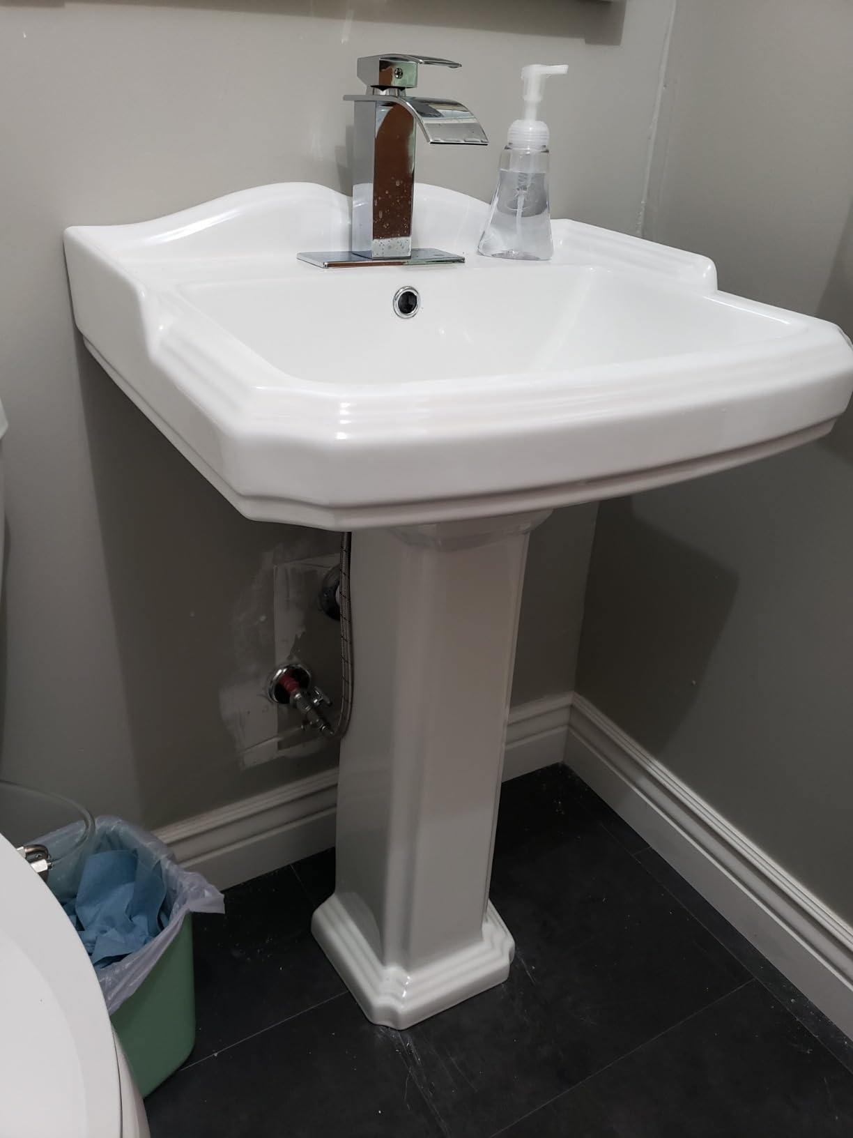 DeerValley Bathroom Pedestal Sink White 23