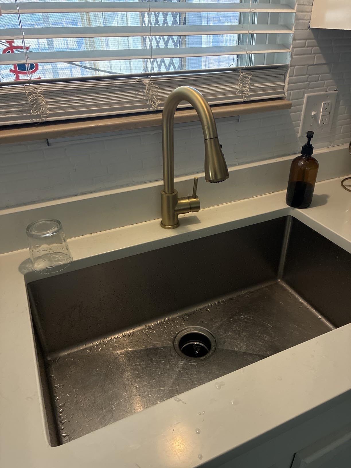 VFAUOSIT Commercial Kitchen Faucet with Pull Down Sprayer, Brushed Nickel customer photo 1