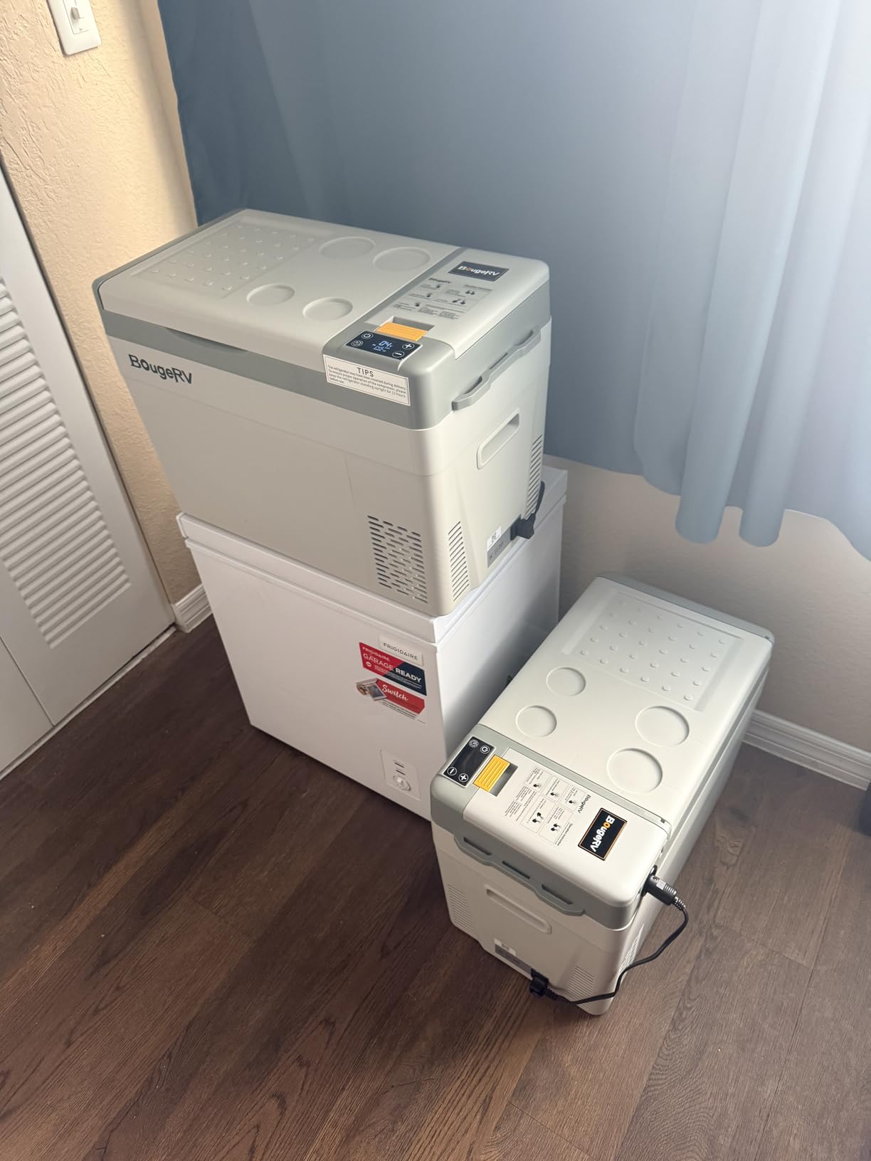 BougeRV 12V Refrigerator CRPRO 30QT, -8°F~50°F, Portable 12V Fridge, Black | Electric Cooler with Built In Storage Compartment, 4 Tie Down Points, No Ice Needed, Fridge or Freezer, 12/24V DC, 110V AC customer photo 1