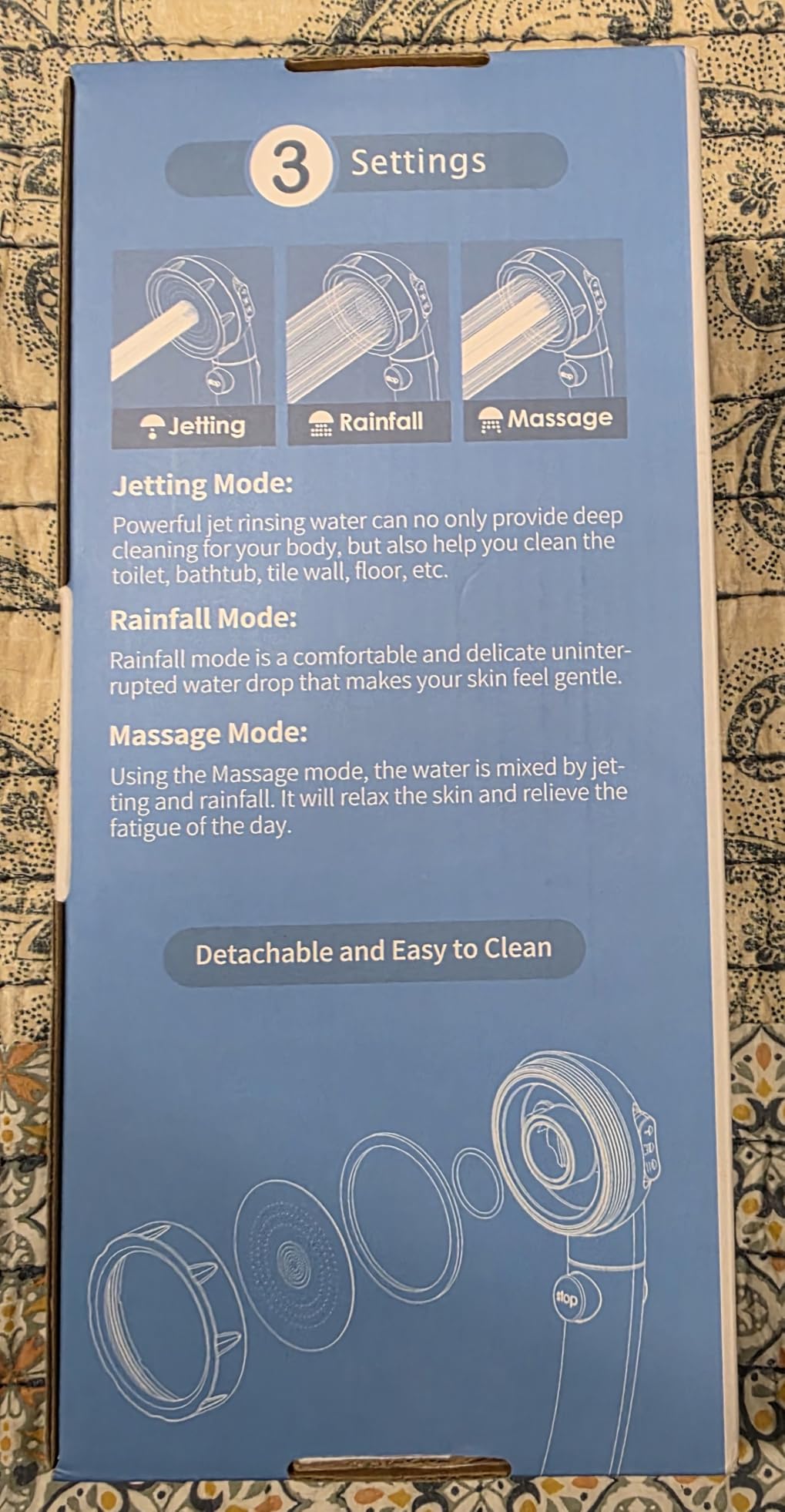 HANLIAN Black On/Off High Pressure Handheld Shower Head for RV Camper customer photo 2