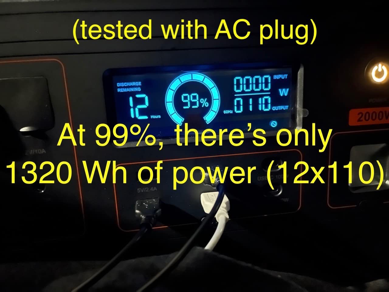 GRECELL 999Wh Solar Generator 1000W Portable Power Station for Outdoor customer photo 2