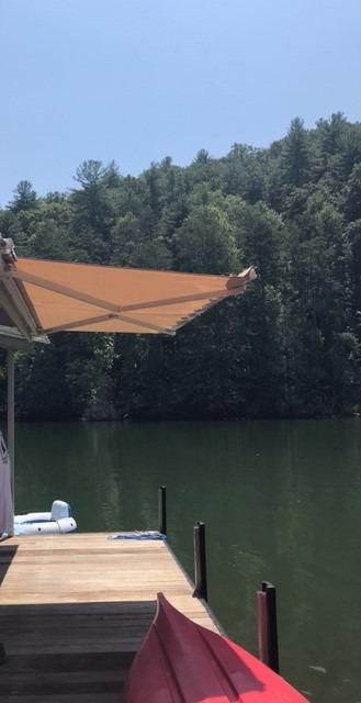 AECOJOY Retractable Awning, 13' x 10' Awnings for Outside, Beige | Retractable Awnings for Patio, Sunsetter Awning Canopy Cover Outdoor Deck Porch Awnings with Manual Crank Handle for Backyard customer photo 1